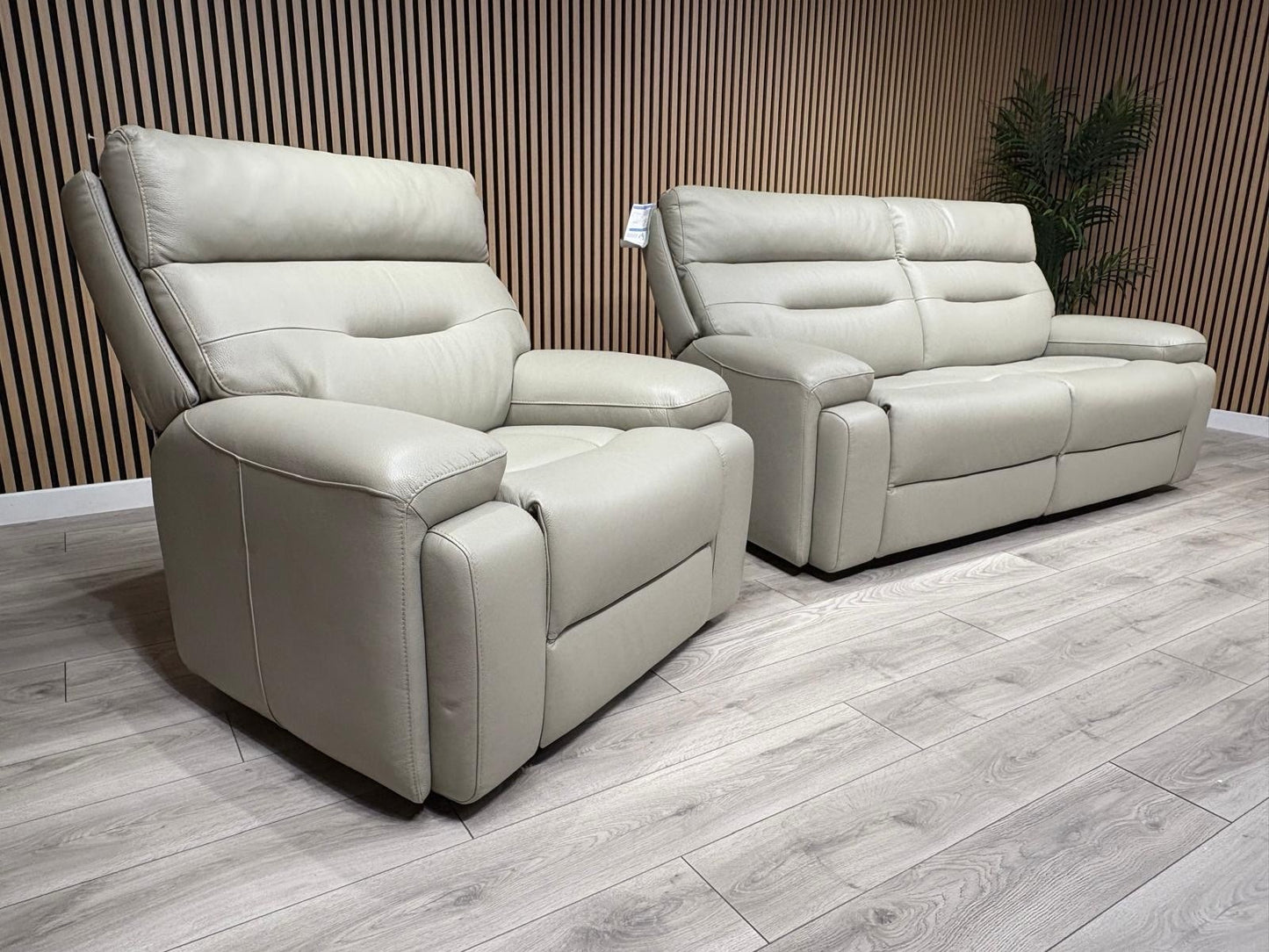 Furniture Village CINEMAX Leather 3 Seater Sofa + Armchair - RRP £2,890