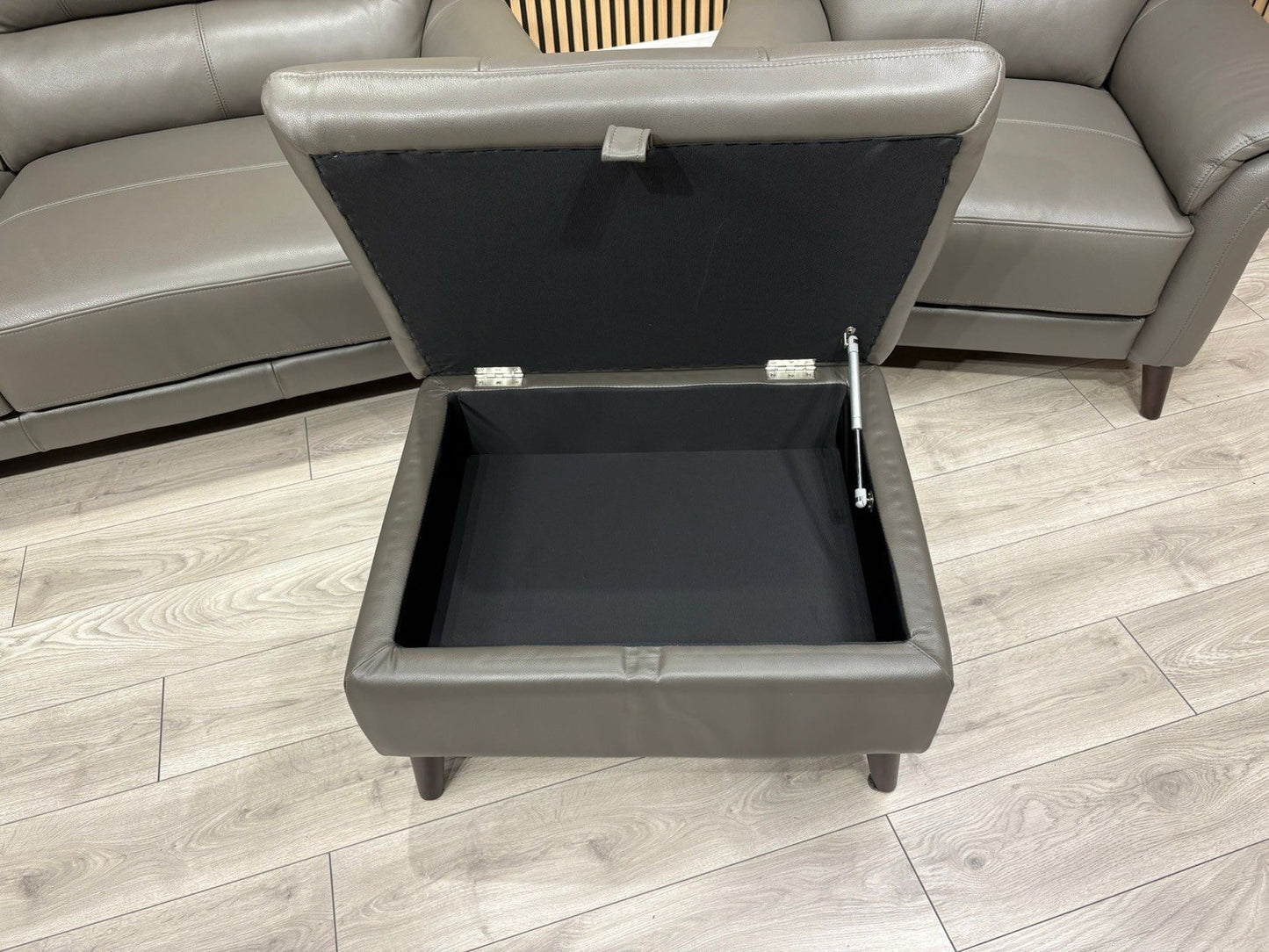 Furniture Village WINNER Leather 3 Seater Sofa, Armchair + Footstool - RRP £2335