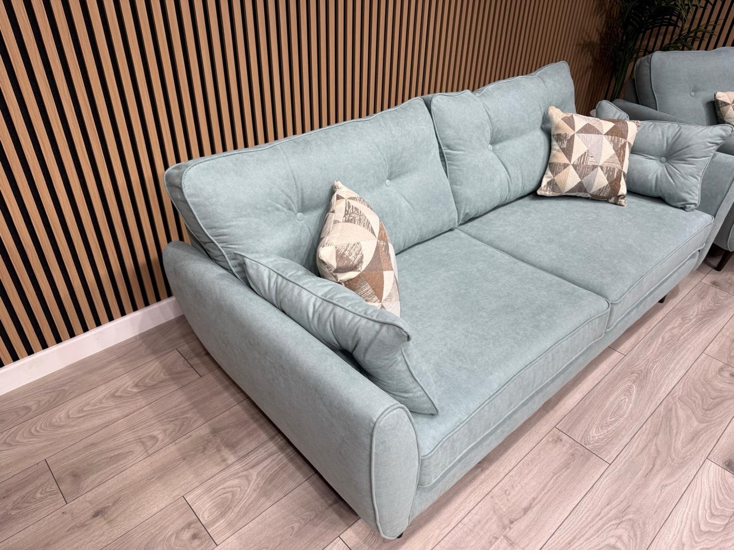 DFS - Zinc 3 Seater & Chair Fabric Seater Sofa Set RRP £1799