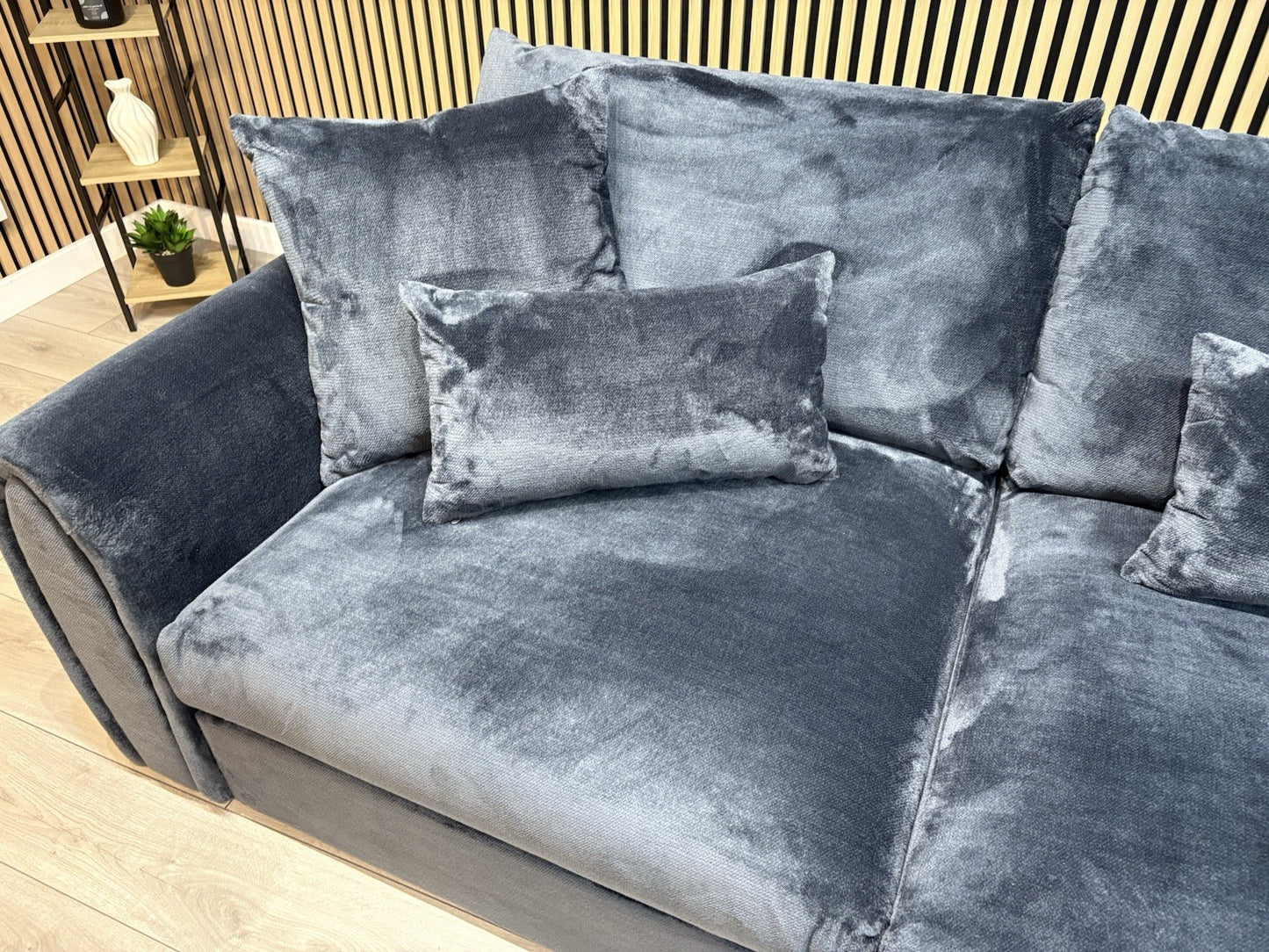 Sofology MARBLE ARCH Style Fabric RHF Corner Sofa, Black - RRP £3,599