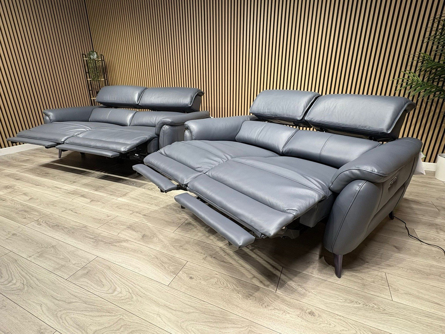 Furniture Village JUDE Style Leather 3 + 2 Seater Power Sofa Set - RRP £4,690