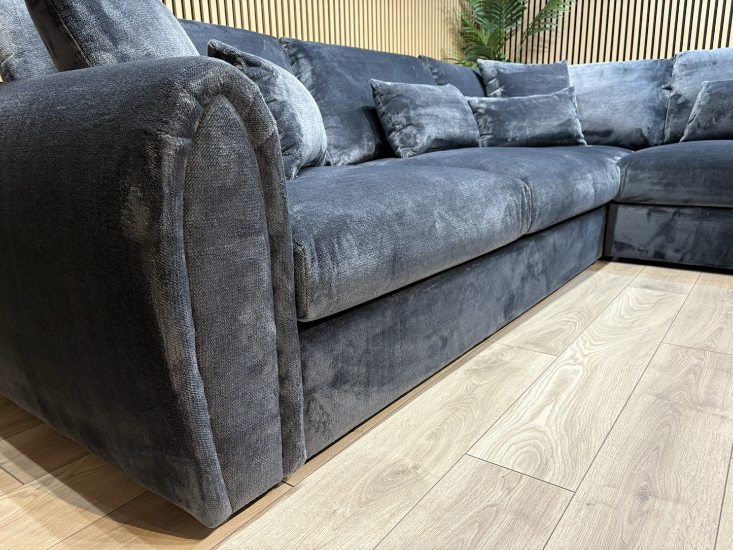 Sofology MARBLE ARCH Style Fabric RHF Corner Sofa, Black - RRP £3,599