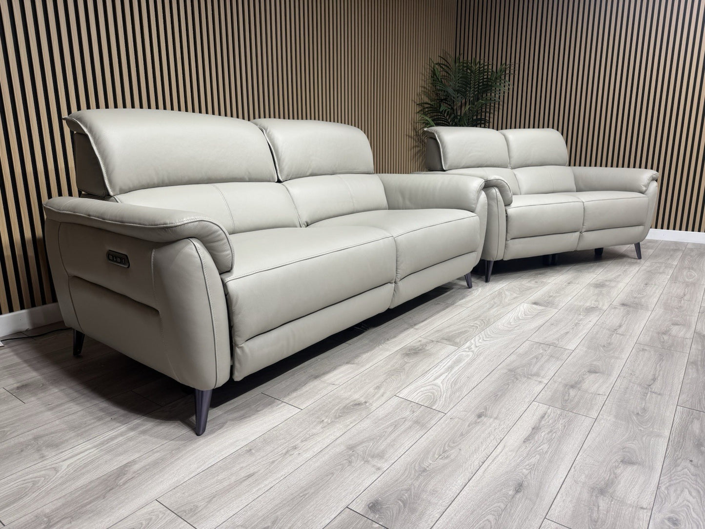Furniture Village JUDE Style Leather 3 + 2 Seater Power Sofa Set - RRP £4,690