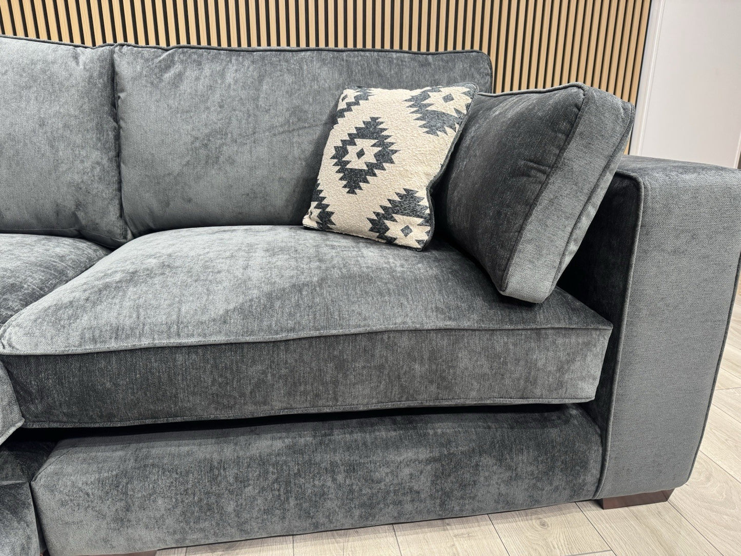Sofology CAVALLI Style Fabric Small 3 Corner 1.5 Sofa, Slate - RRP £4,499