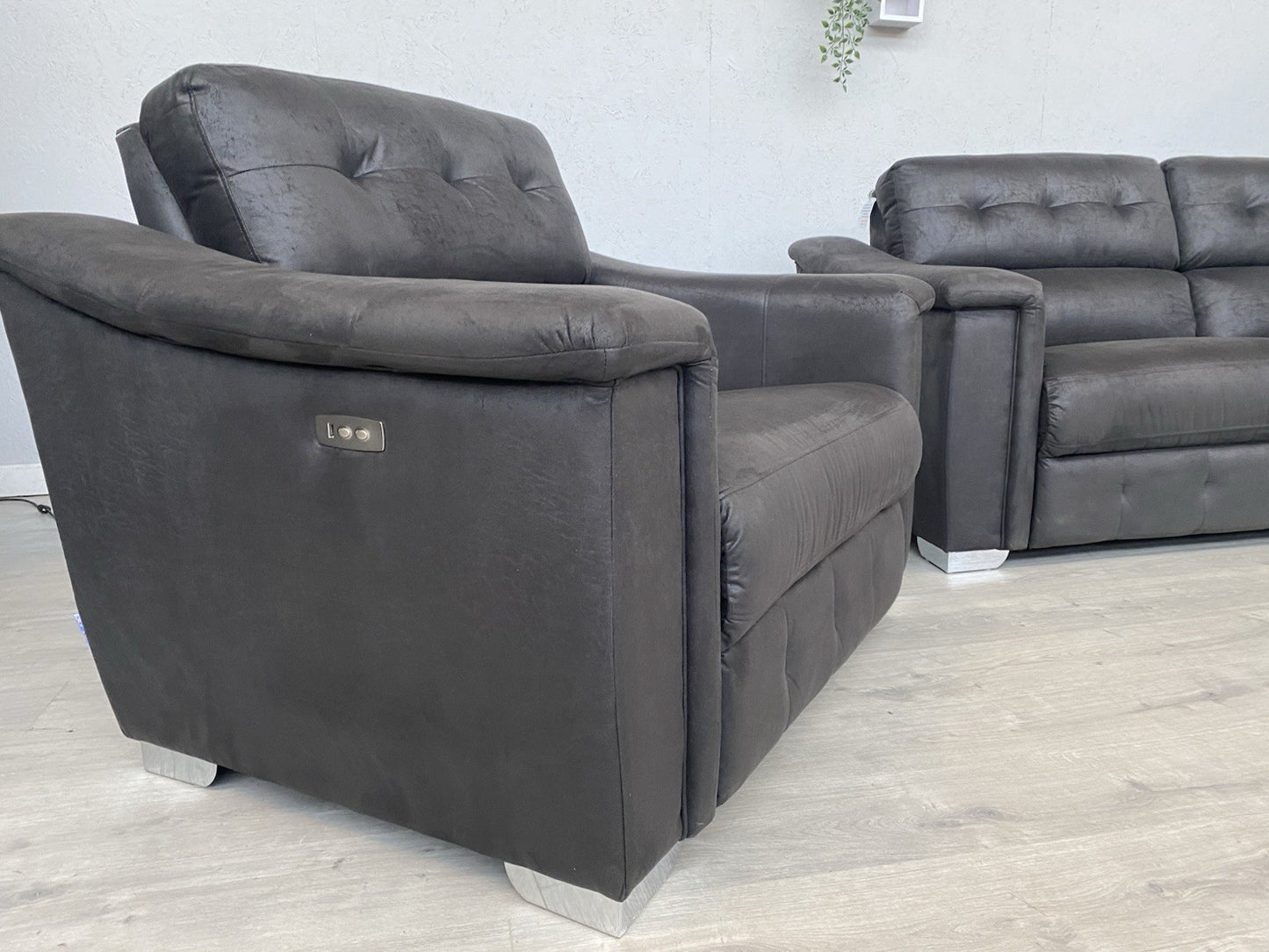 DFS - La-Z-Boy NEW HOLLYWOOD Fabric 3 + 2 Seater Sofas + Cuddler Armchair, Power