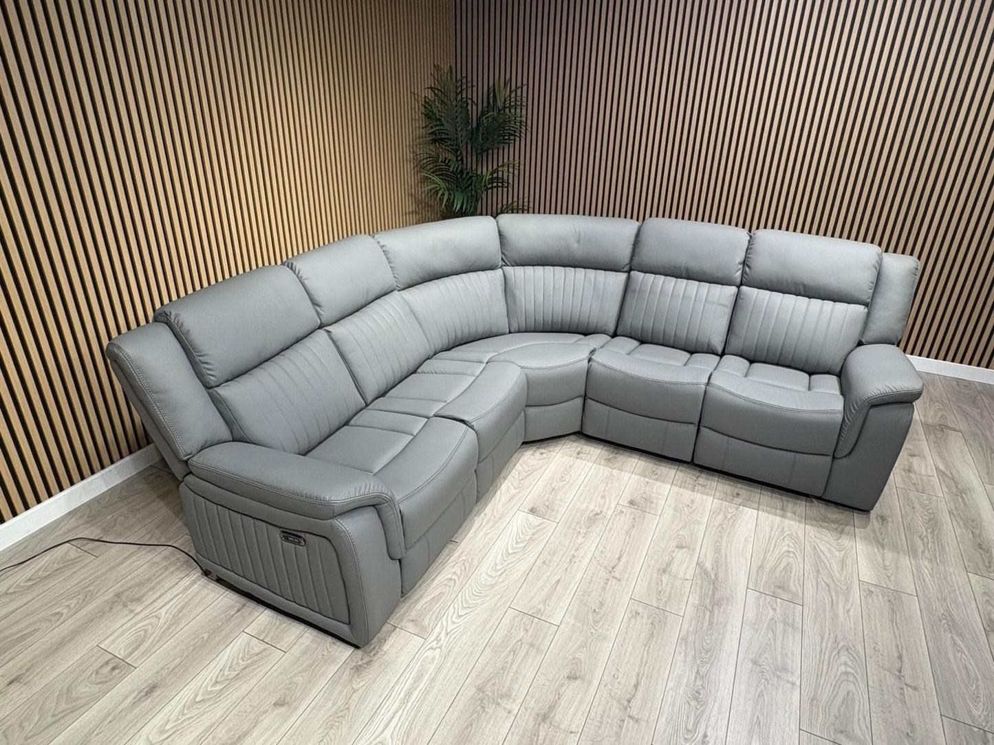 DOMINO Leather Modular Corner Sofa Set, Power Recliners - RRP £2,995