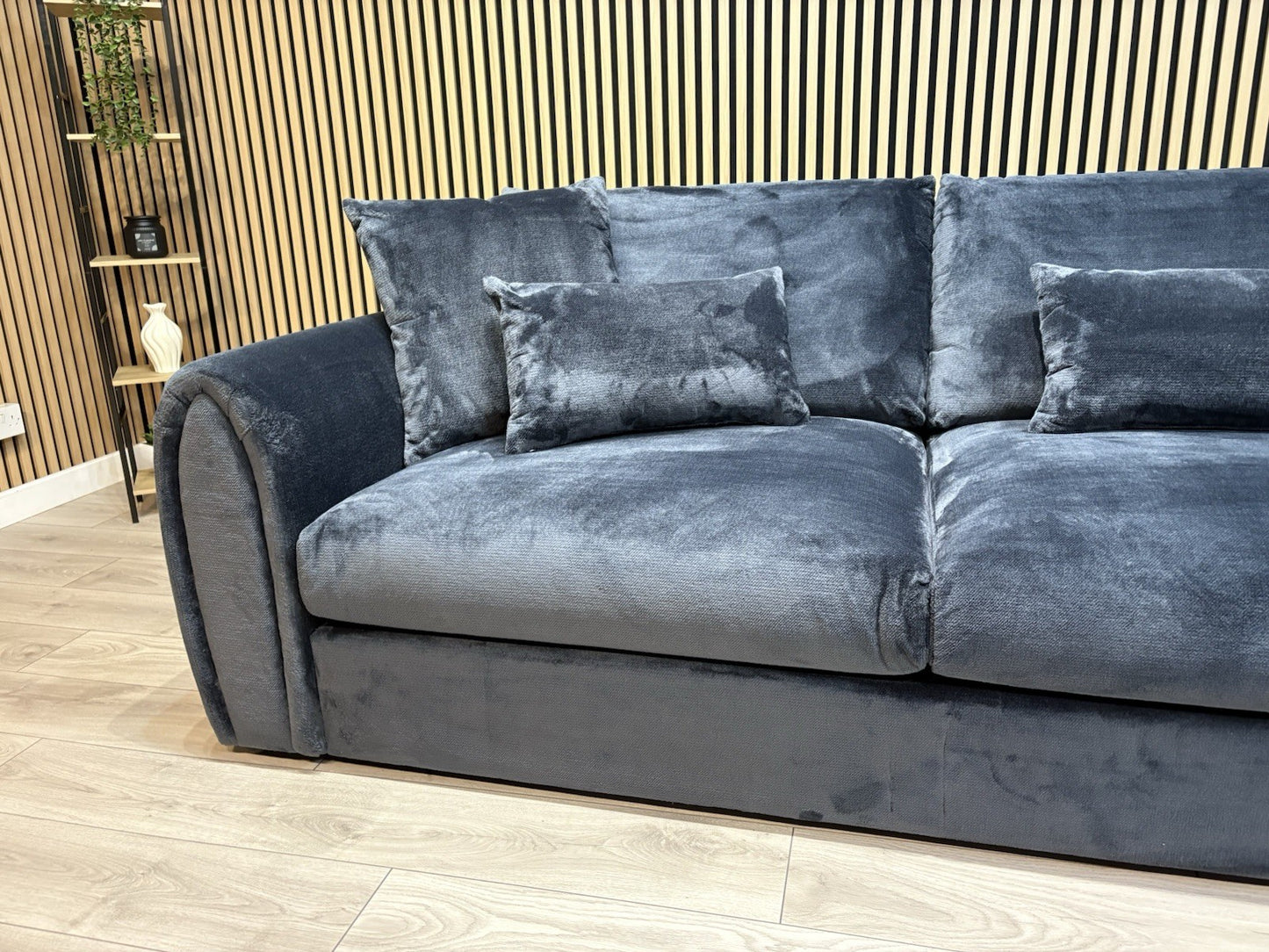 Sofology MARBLE ARCH Style Fabric RHF Corner Sofa, Black - RRP £3,599