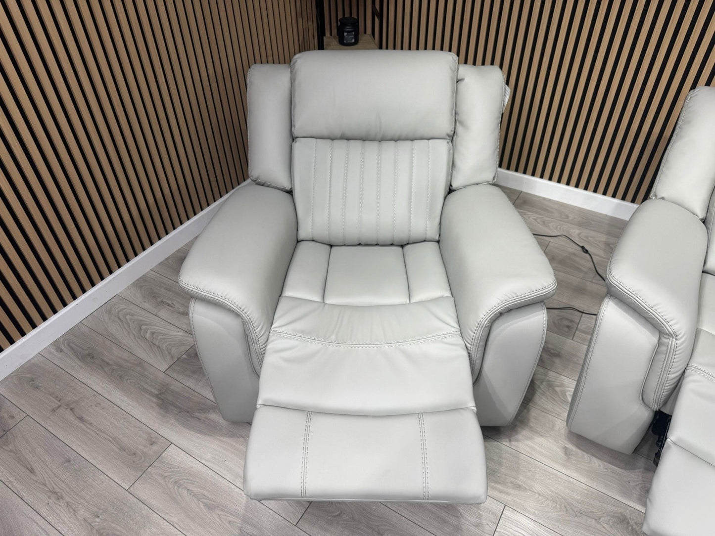 DOMINO Leather 3 Seater Sofa + 2 x Armchairs Set, Power Recliners - RRP £3,495