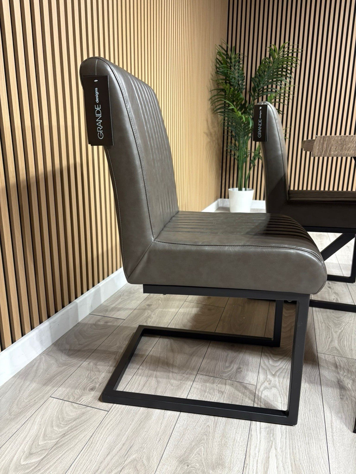 NEXT Sample - RIGA Industrial Dining Table + Bench + 2 x Chairs - RRP £1,899