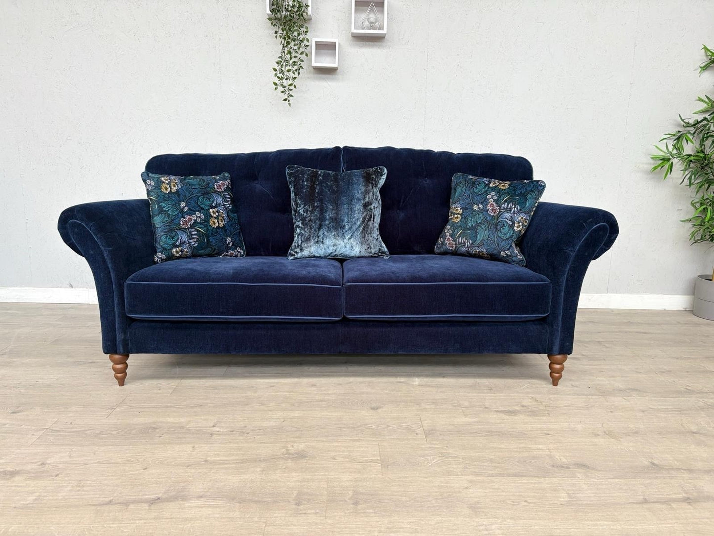 John Lewis Westbridge Large Fabric 3 Seater Sofa, Dark Blue- RRP £2,995