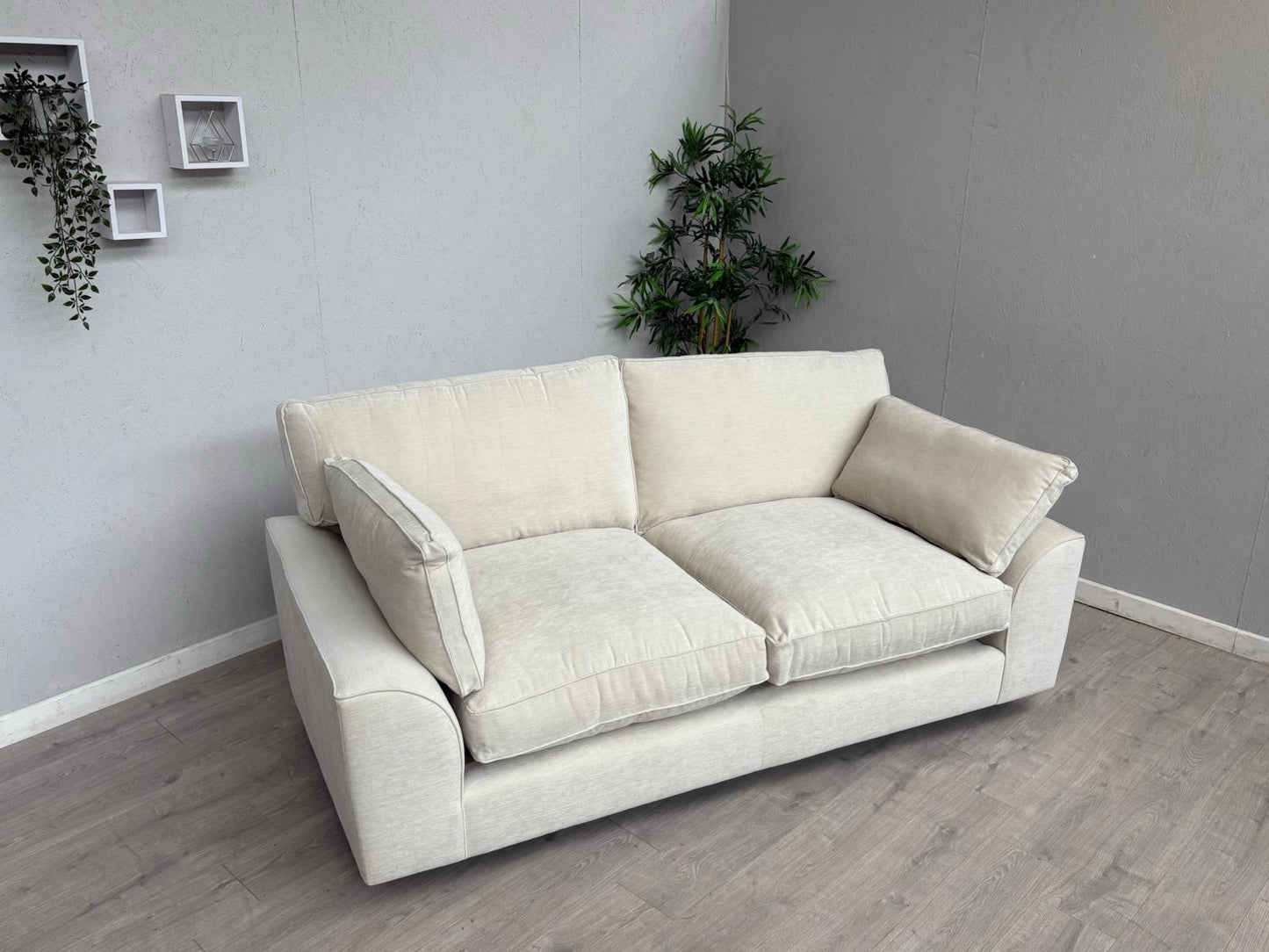 NEXT - STAMFORD Large 3 Seater Grand Sit Sofa, Fine Chenille Oyster - RRP £1,450