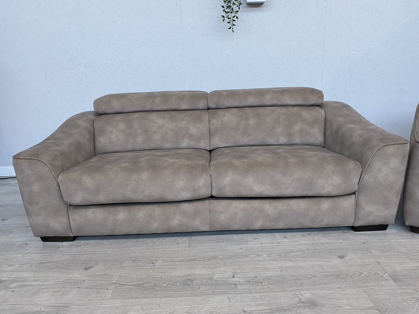 Furniture Village ELIXIR Fabric 3 Seater Sofa Bed + 2 Seater Power Recliner Sofa