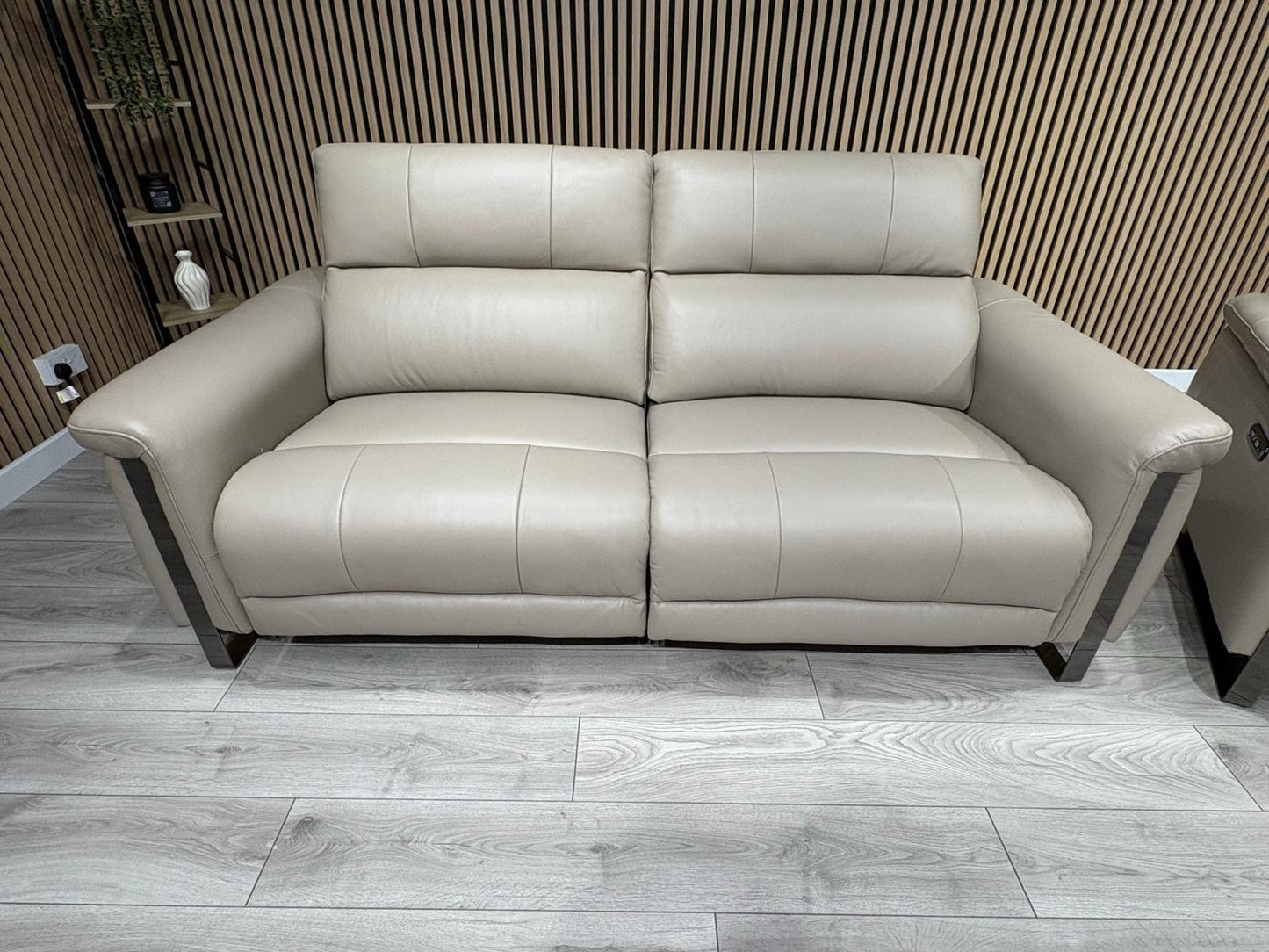 Furniture Village GISELLA Style Leather 3 + 2 Seater Power Recliner Sofa Set