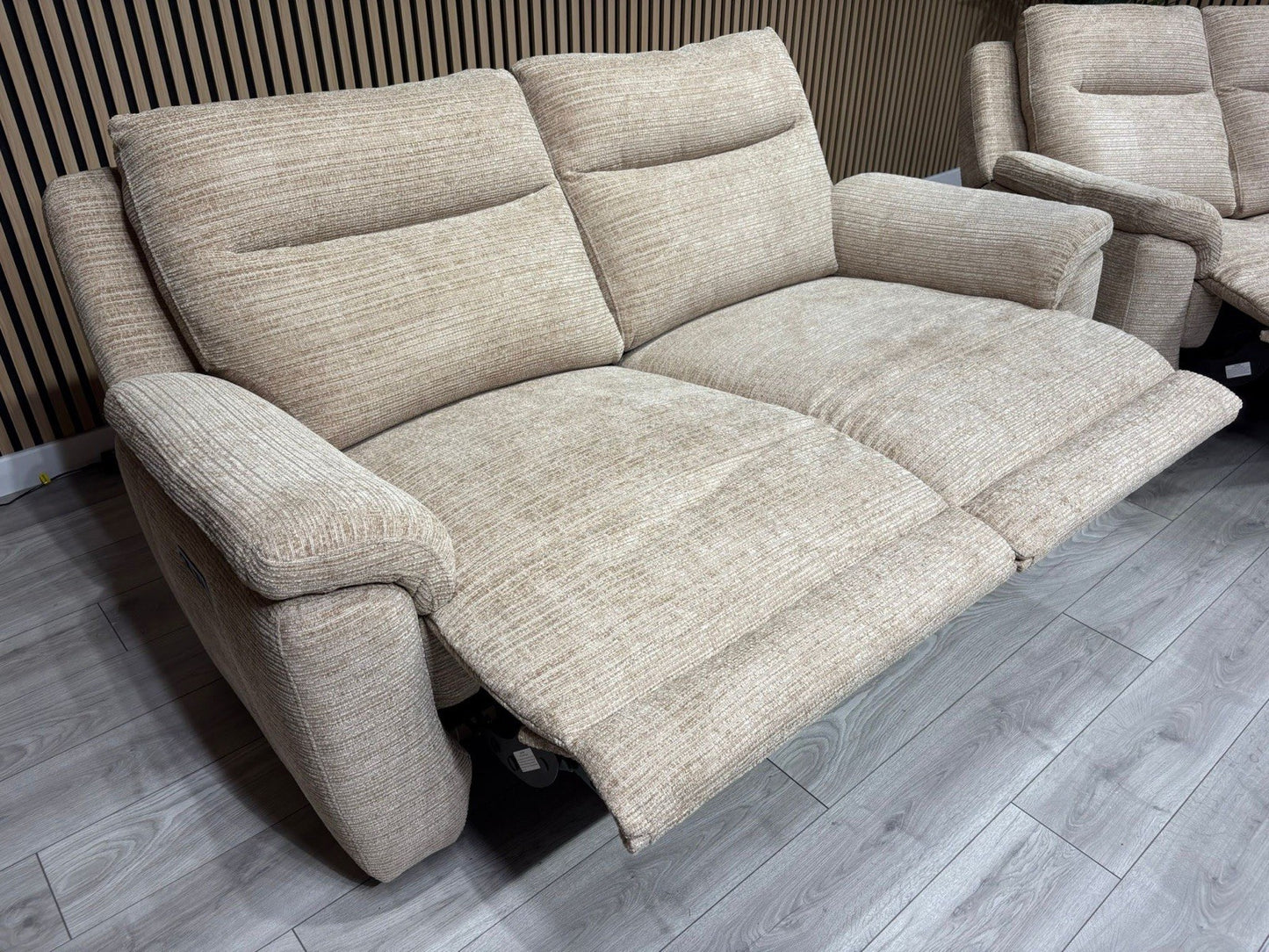 DFS NAVONA 3 Seater + 2 Seater Fabric Sofa Set, Power Recliners - RRP £3,298