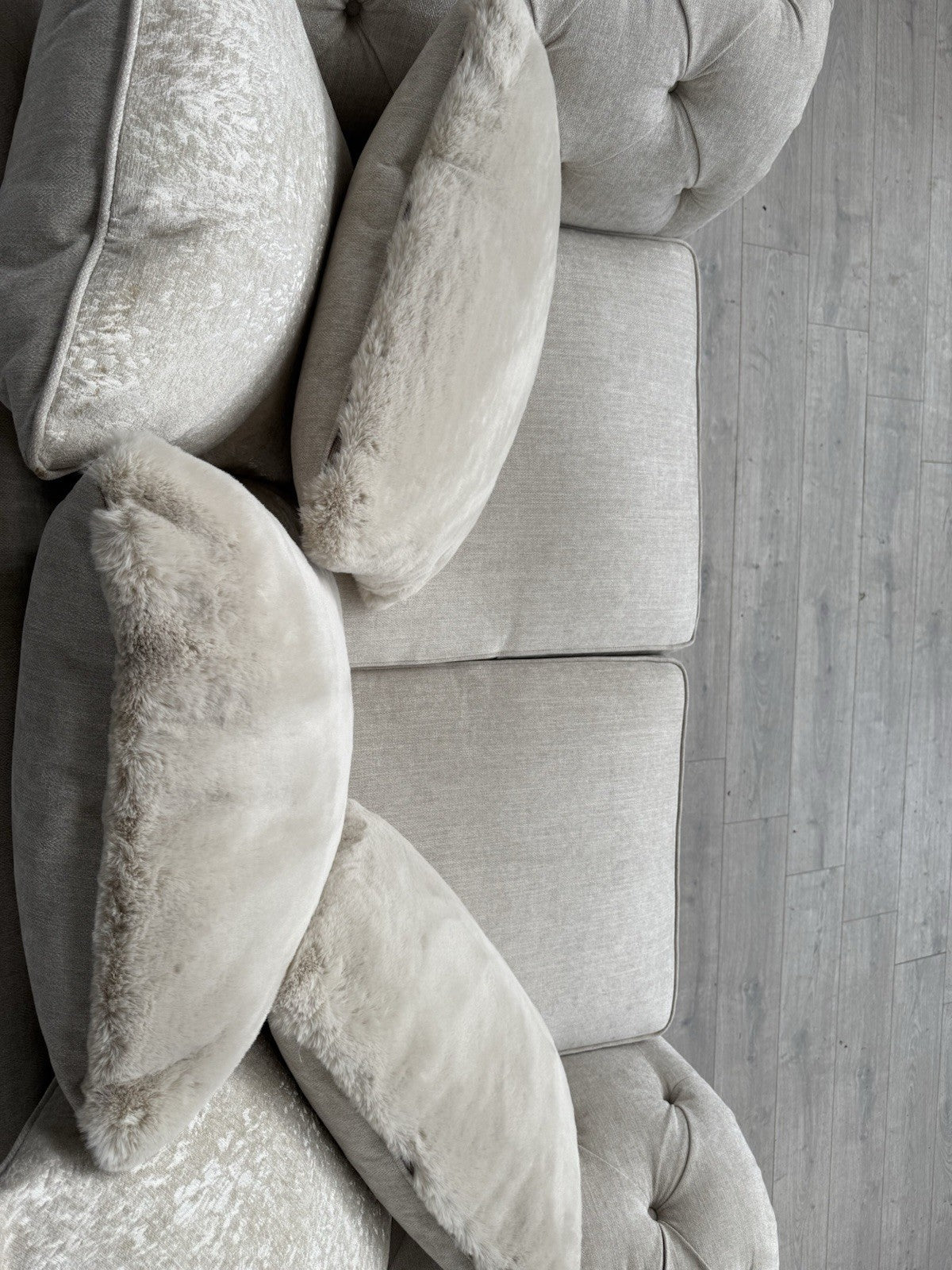 Furniture Village BLENHEIM Fabric 2 Seater Sofa Scatter Back Ivory - RRP £2495