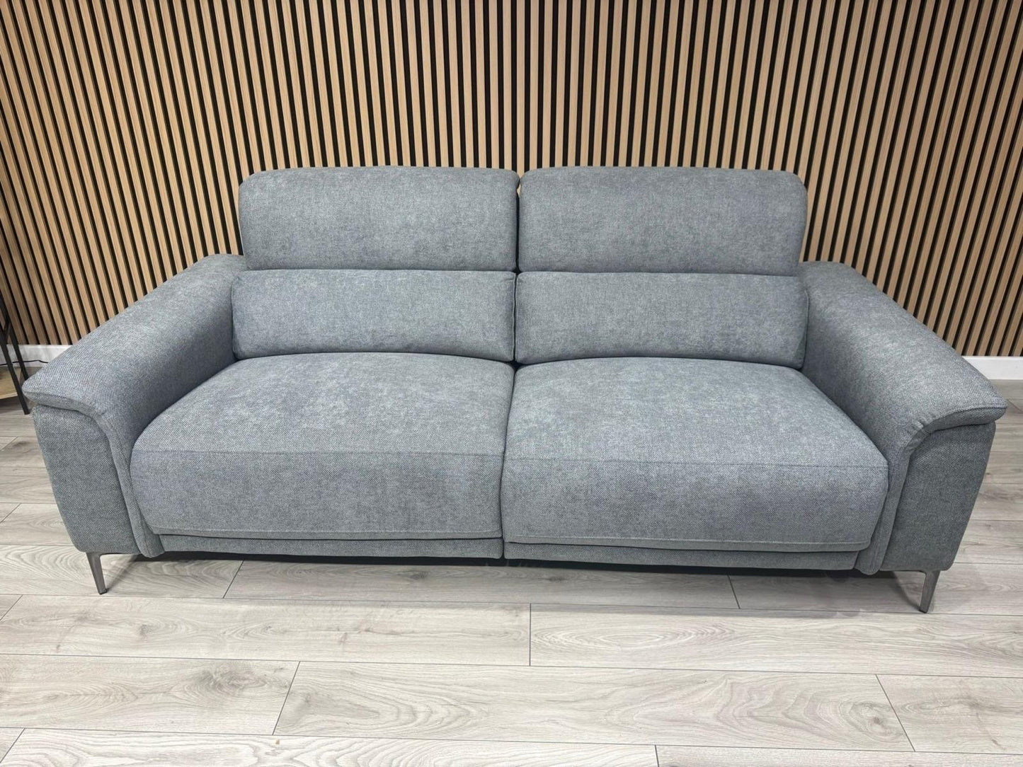 DFS Sample - SAN MATEO Style Fabric 3 + 2 Seater Power Sofa Set - RRP £3,098