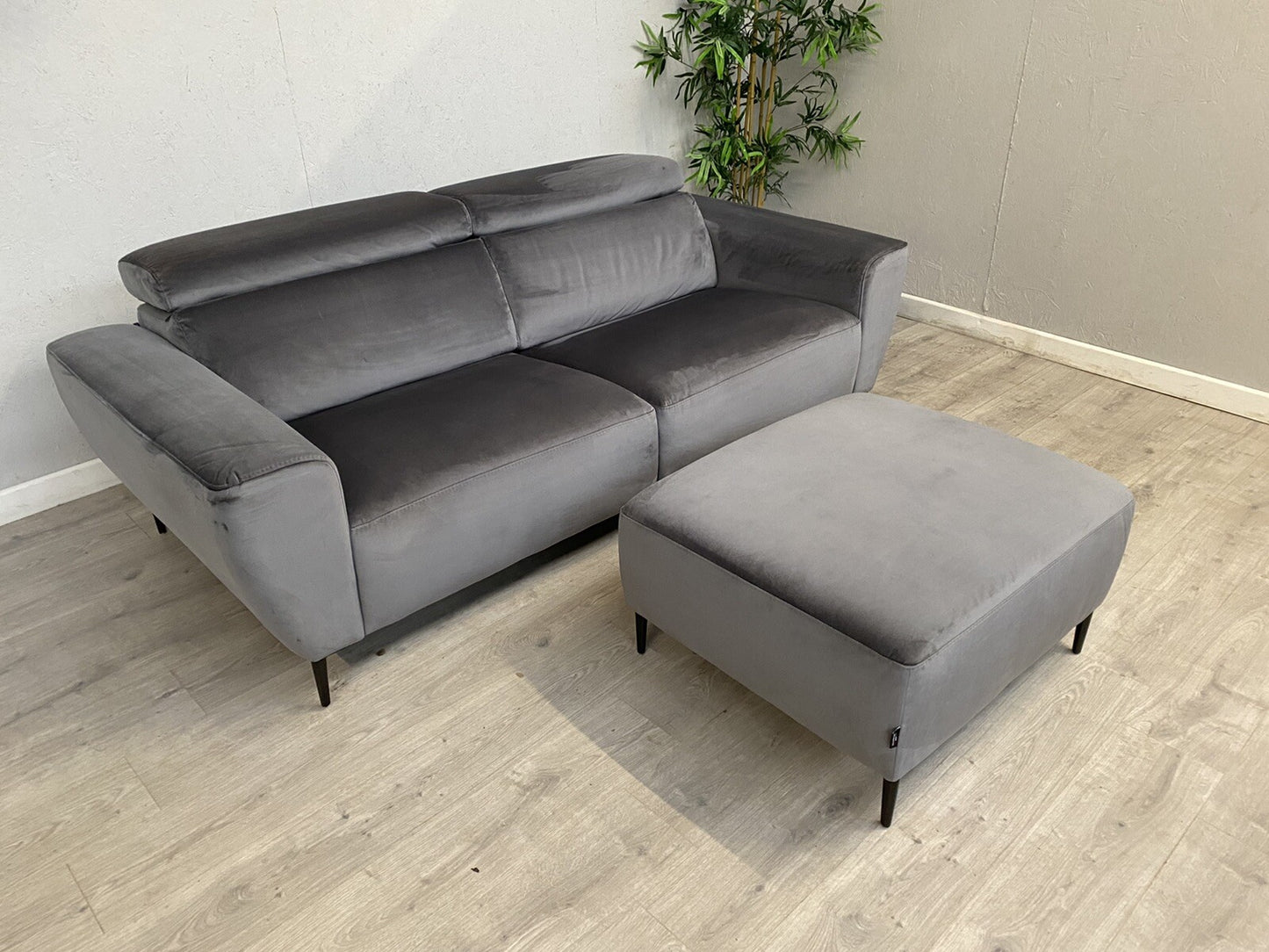Furniture Village Nicoletti MILANO Fabric 3 Seater Sofa + Footstool - RRP £4,090