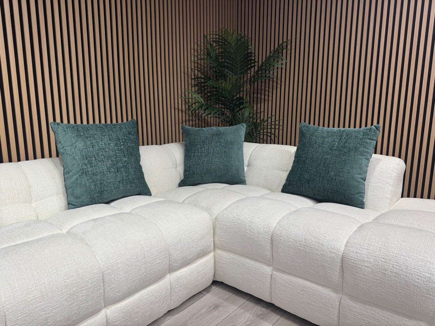 GENOA Large Fabric RHF Open End Chaise Corner Sofa - RRP £2,499