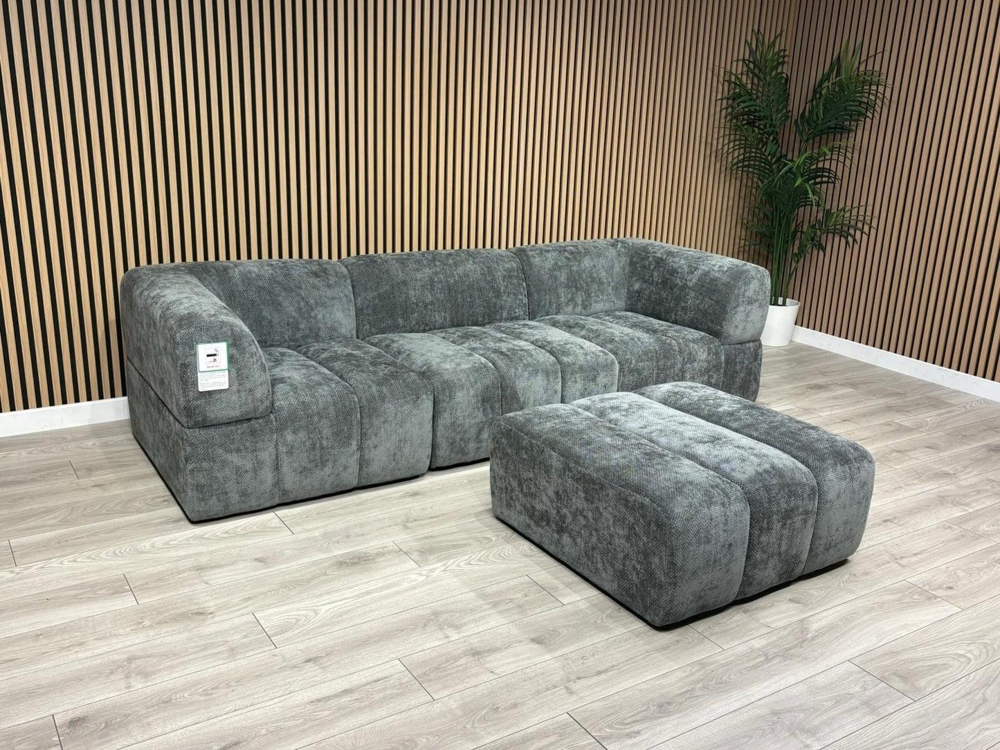 Taskers KIRWIN Large Fabric 3 Seater Sofa + Footstool - RRP £2,999