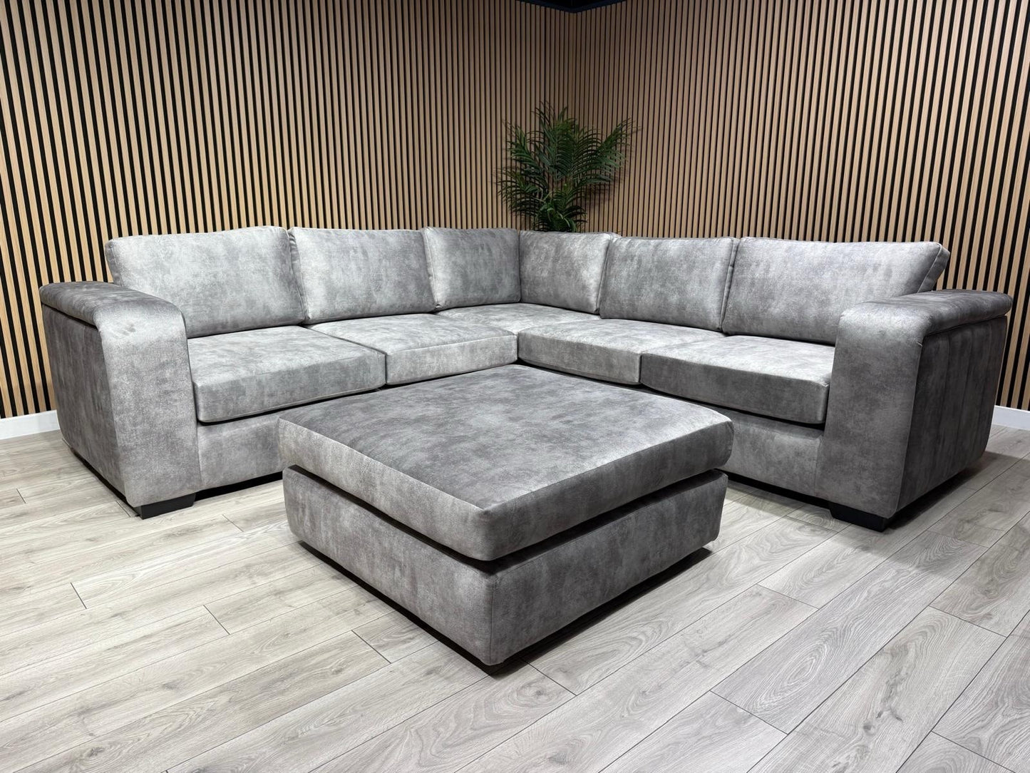 John Lewis Sample - Madrid Corner Sofa Fabric 2c2 Seater + Stool RRP £2599