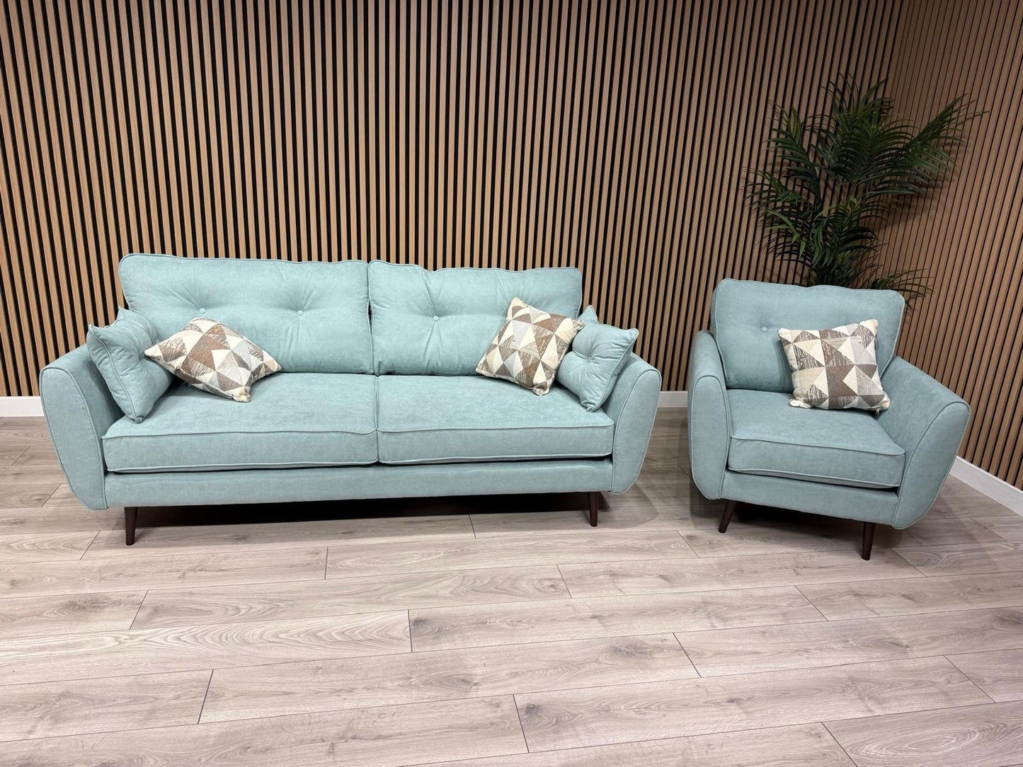 DFS - Zinc 3 Seater & Chair Fabric Seater Sofa Set RRP £1799
