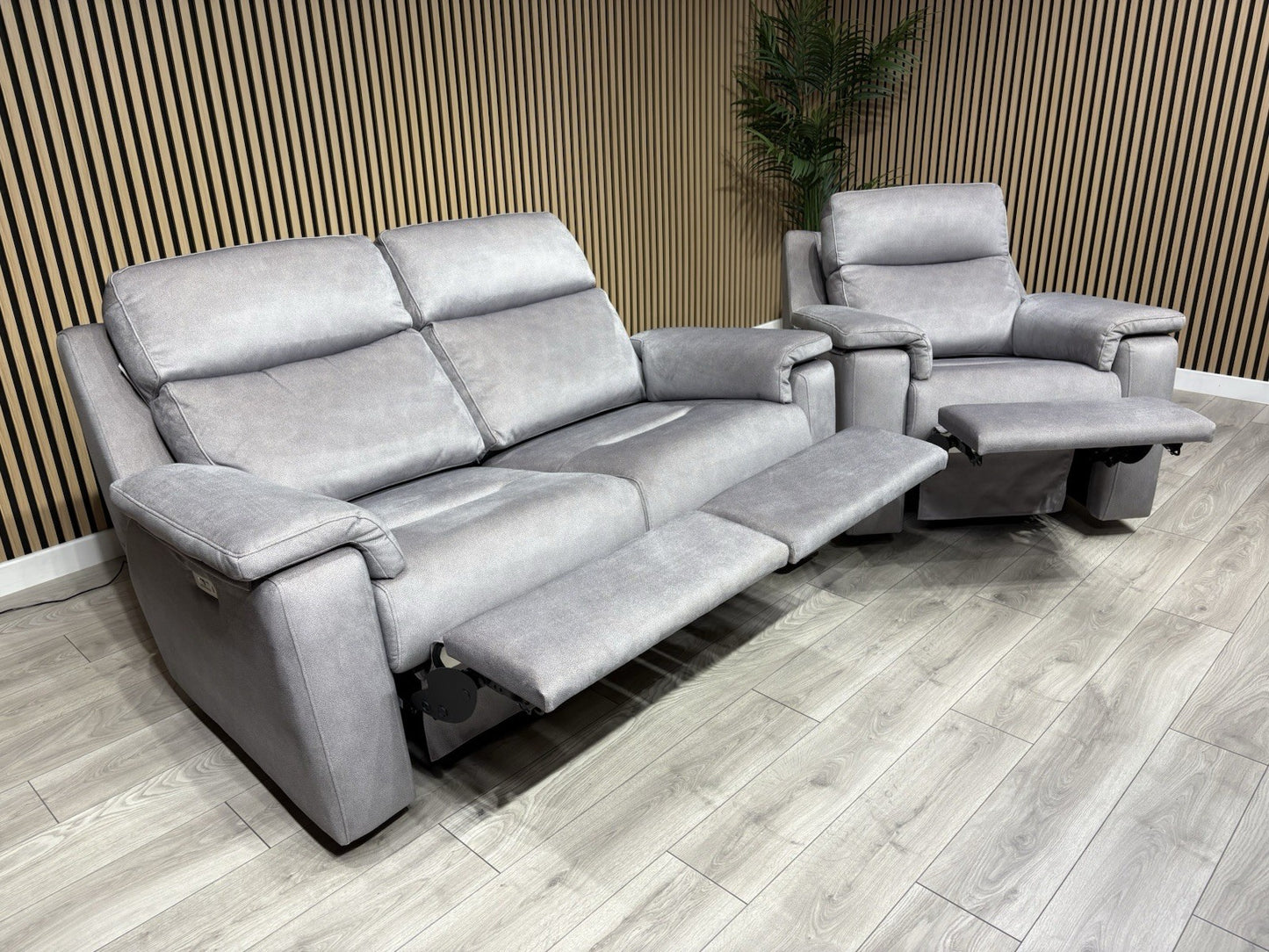 G Plan THORNBURY Fabric 2 Seater Sofa + Armchair, Power Recliners - RRP £5,940