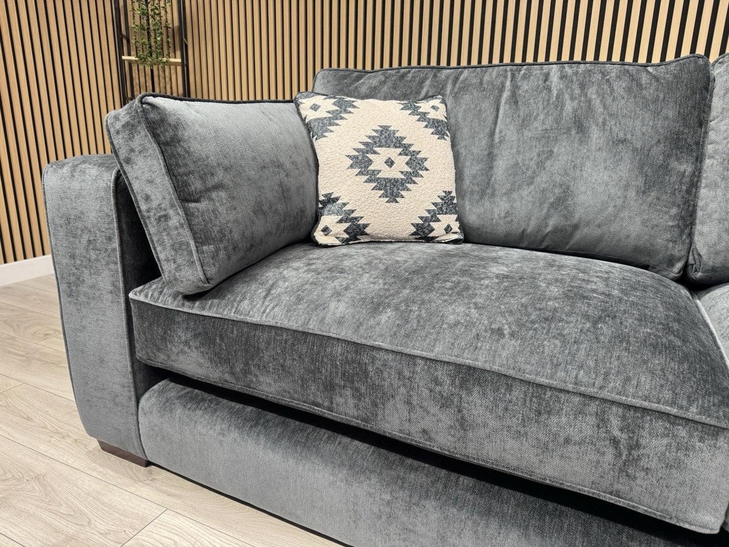 Sofology CAVALLI Style Fabric Small 3 Corner 1.5 Sofa, Slate - RRP £4,499