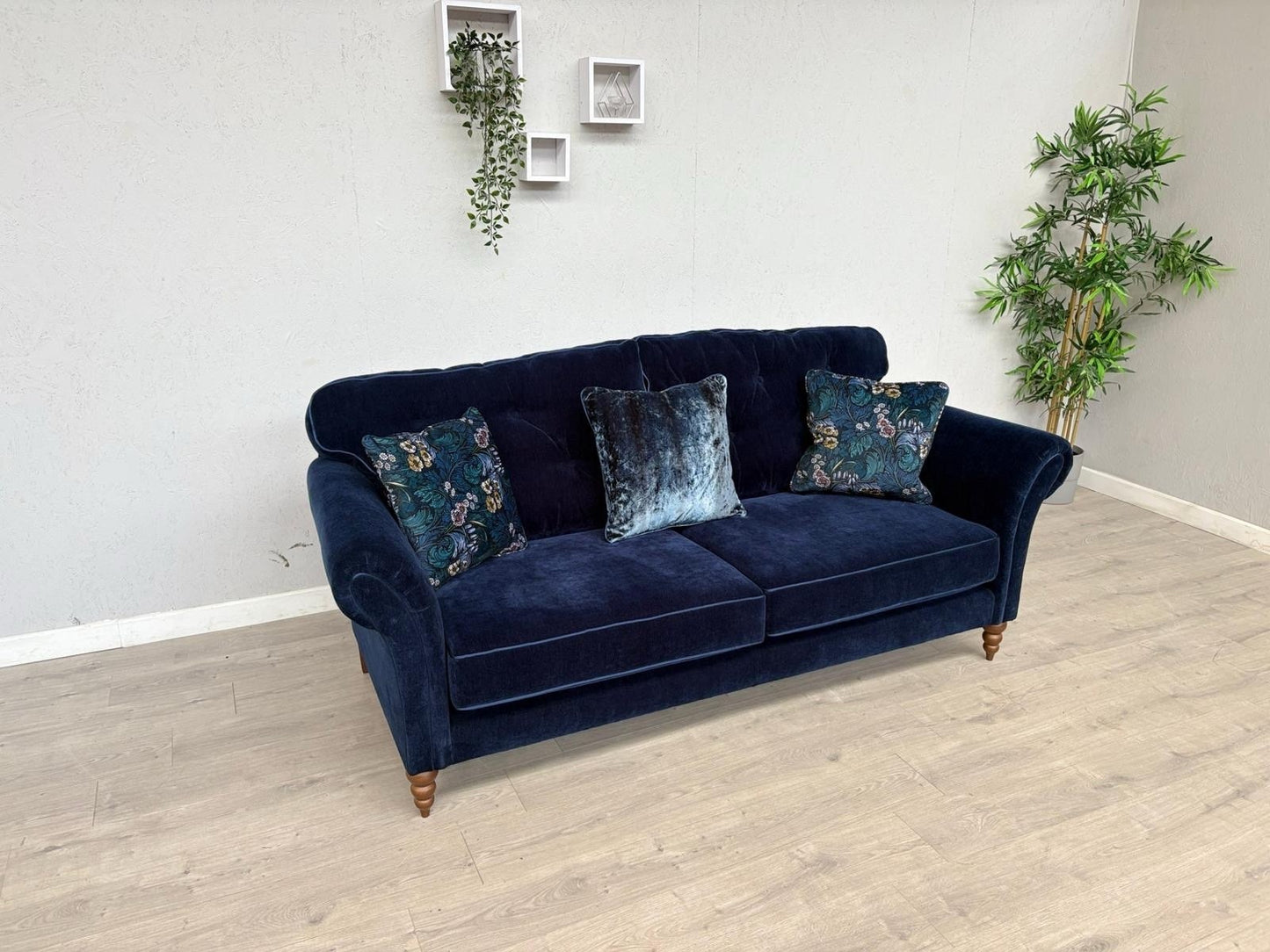 John Lewis Westbridge Large Fabric 3 Seater Sofa, Dark Blue- RRP £2,995