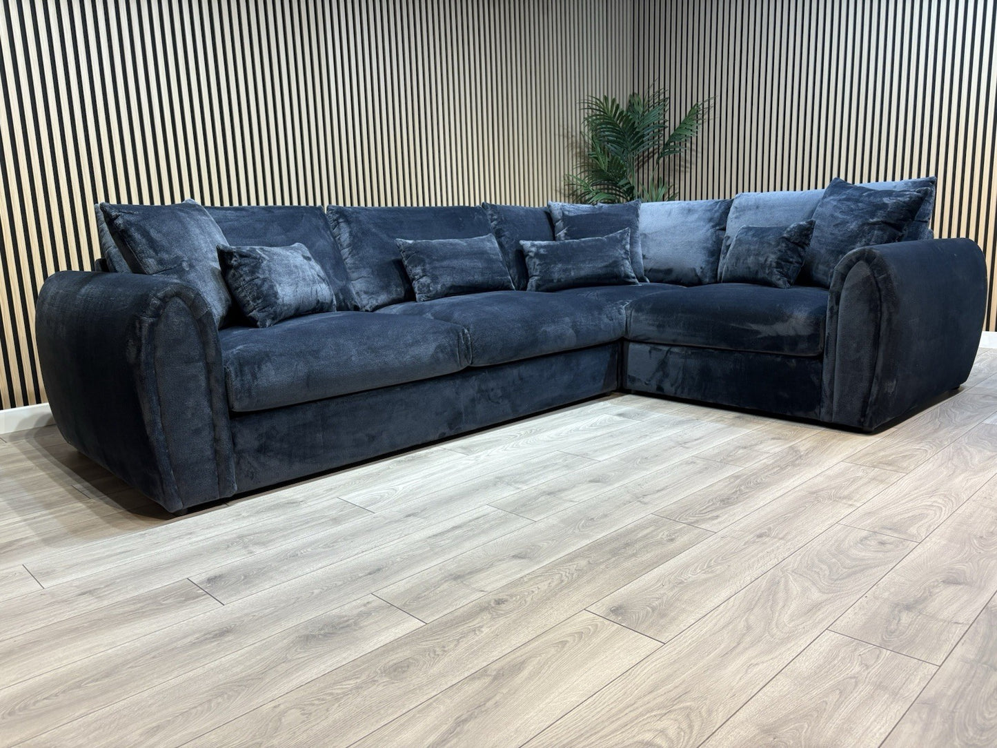 Sofology MARBLE ARCH Style Fabric RHF Corner Sofa, Black - RRP £3,599