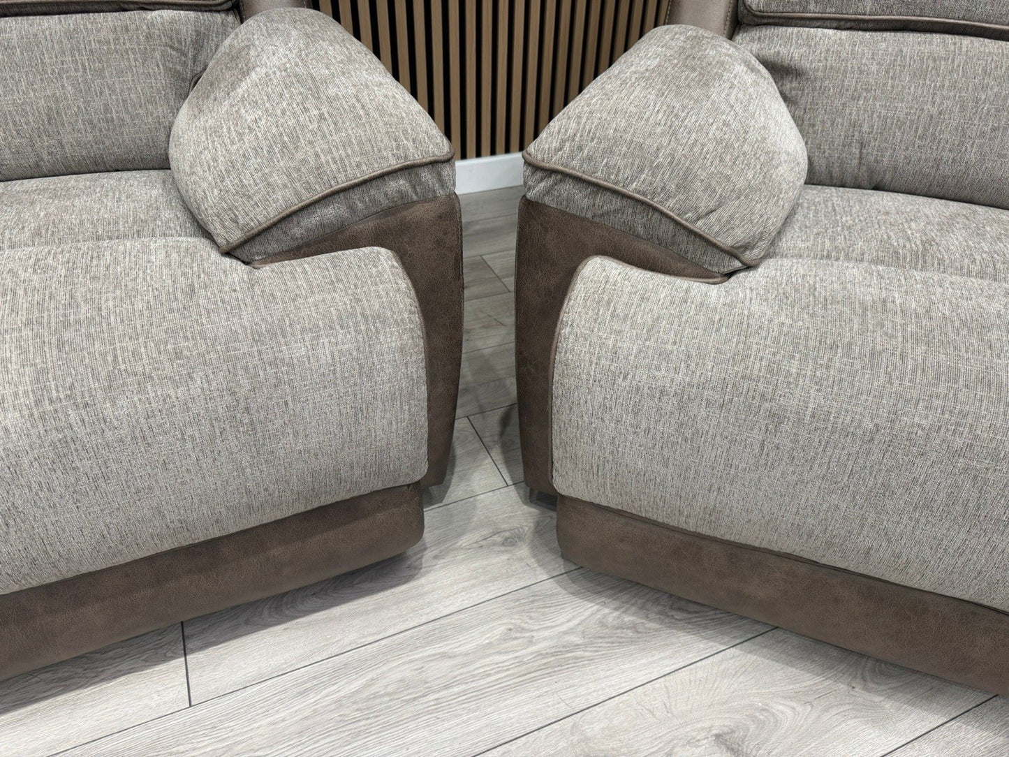 DFS LAKELYN Style Fabric 3 + 2 Seater Sofa + Armchair Set, Manual Recliners