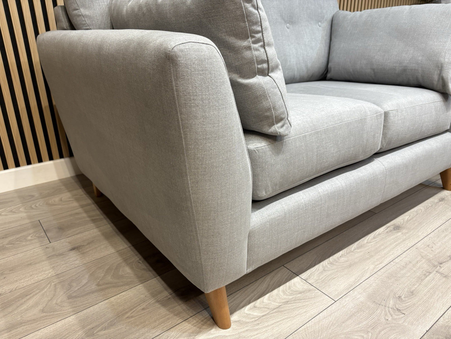 John Lewis ALFIE Fabric 2 x Small 2 Seater Sofa Set, Light Grey - RRP £1,598