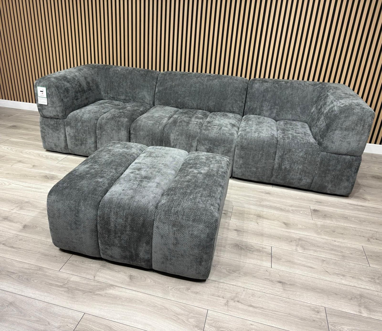 Taskers KIRWIN Large Fabric 3 Seater Sofa + Footstool - RRP £2,999