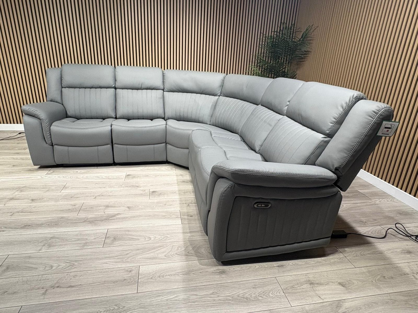 DOMINO Leather Modular Corner Sofa Set, Power Recliners - RRP £2,995