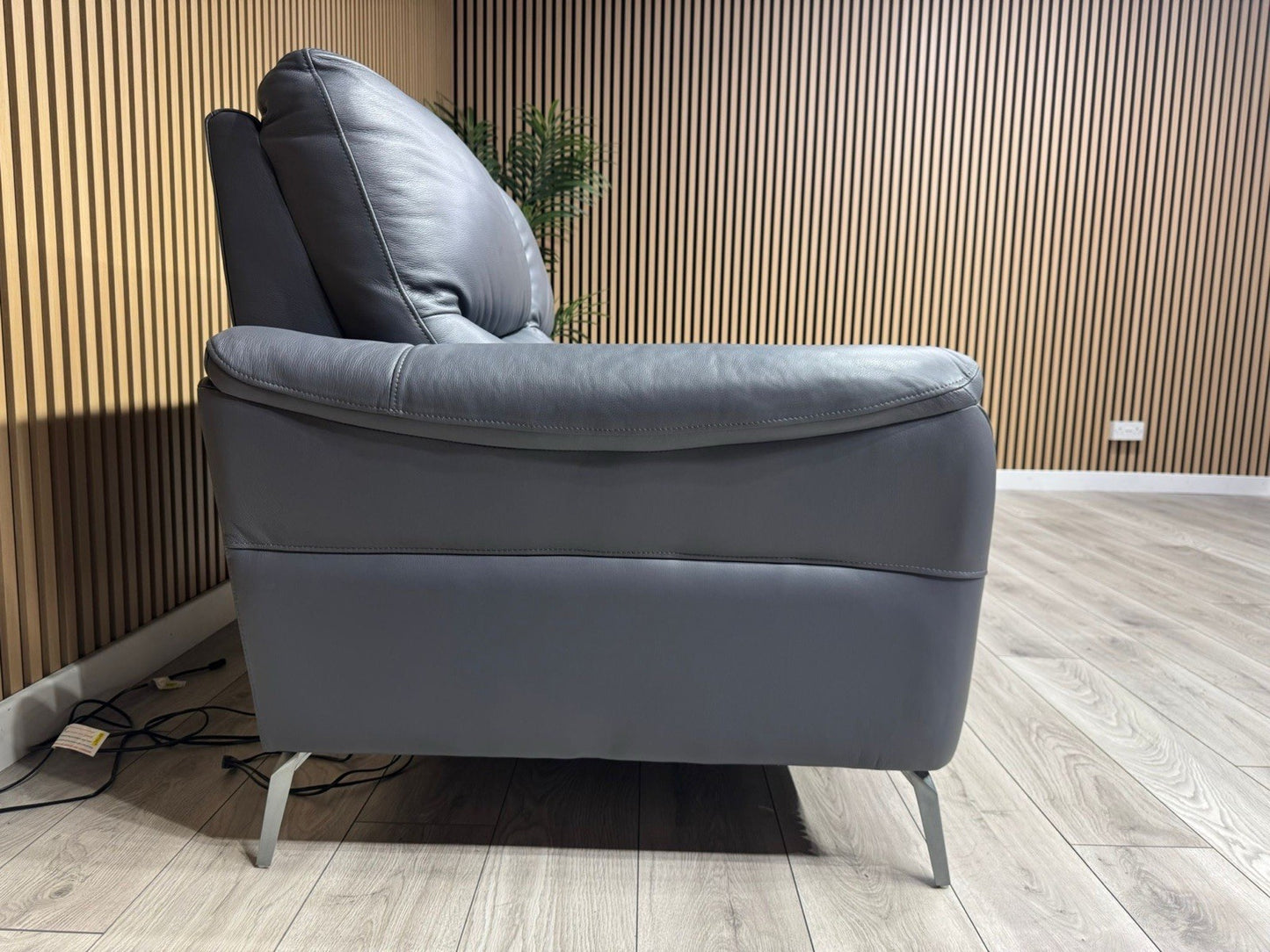Furniture Village DAYTONA Leather 2 Seater Sofa, Lavender Grey - RRP £1,495