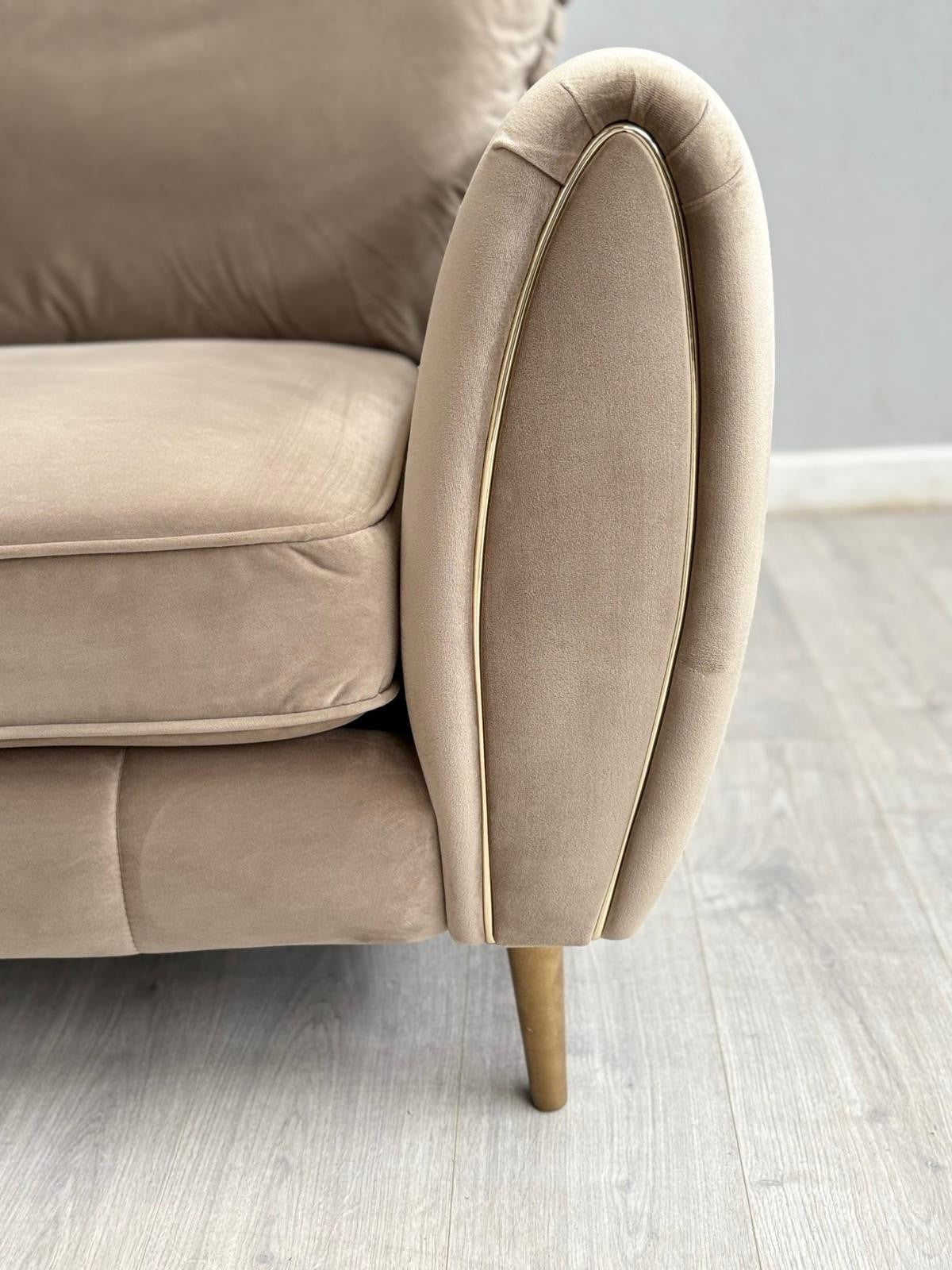 Sofology - GABRIELLE Style Fabric 2 Corner 2 Sofa, Latte - RRP £2,599