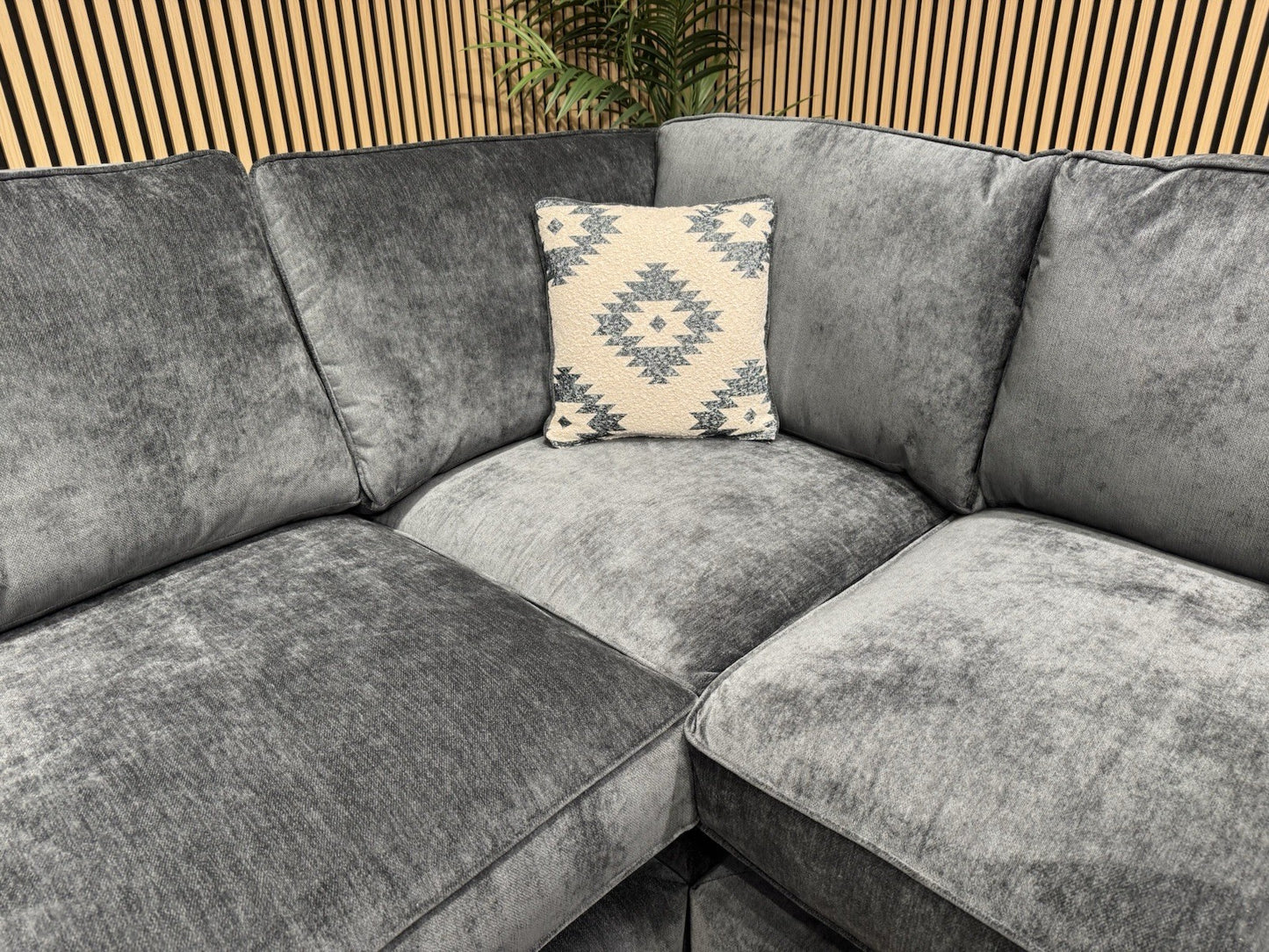 Sofology CAVALLI Style Fabric Small 3 Corner 1.5 Sofa, Slate - RRP £4,499