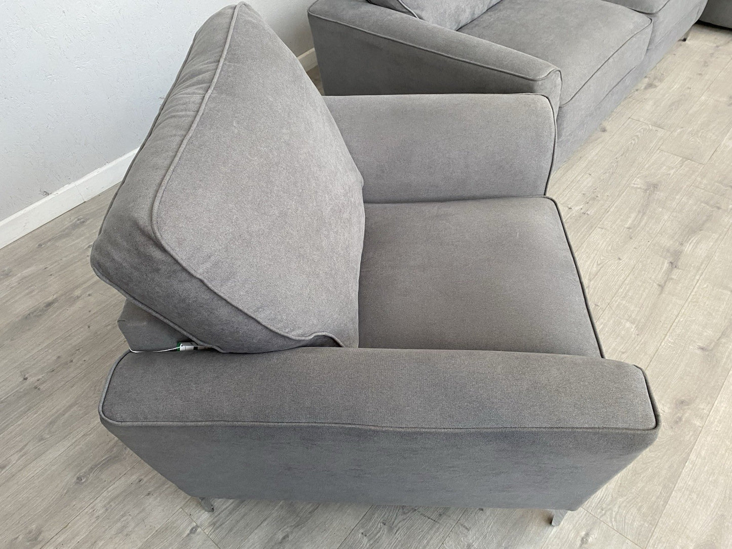 Furniture Village LEGEND Fabric 3 Seater Sofa, Armchair + Swivel Chair RRP £2835