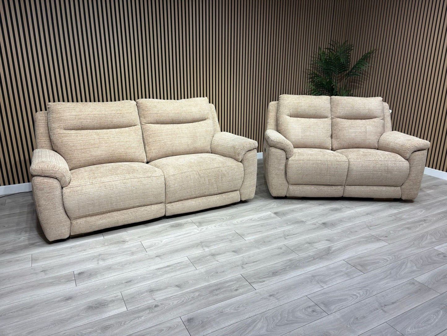 DFS NAVONA 3 Seater + 2 Seater Fabric Sofa Set, Power Recliners - RRP £3,298