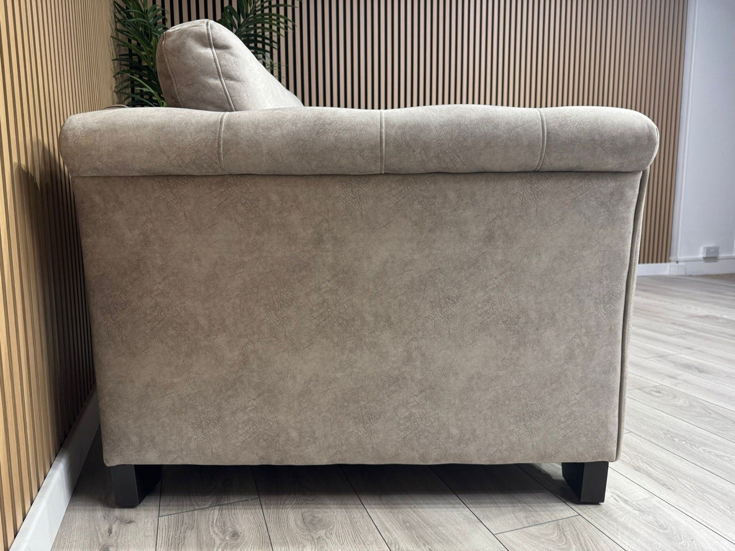 Furniture Village Boutique AURA Fabric 2 x Armchairs, Oatmeal - RRP £2,190