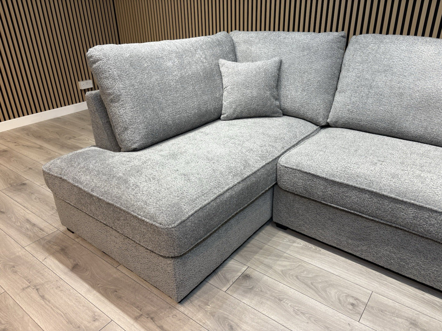 CARNABY Premium Fabric U Shaped Corner Chaise Sofa + Footstool - RRP £1,999
