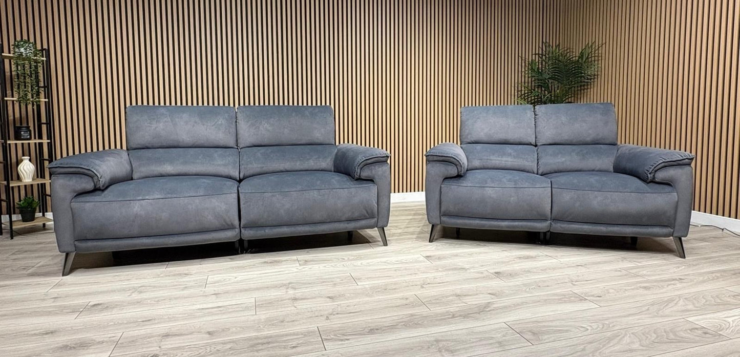 Furniture Village MOET Style Fabric 3 + 2 Seater Power Sofa Set - RRP £3,890