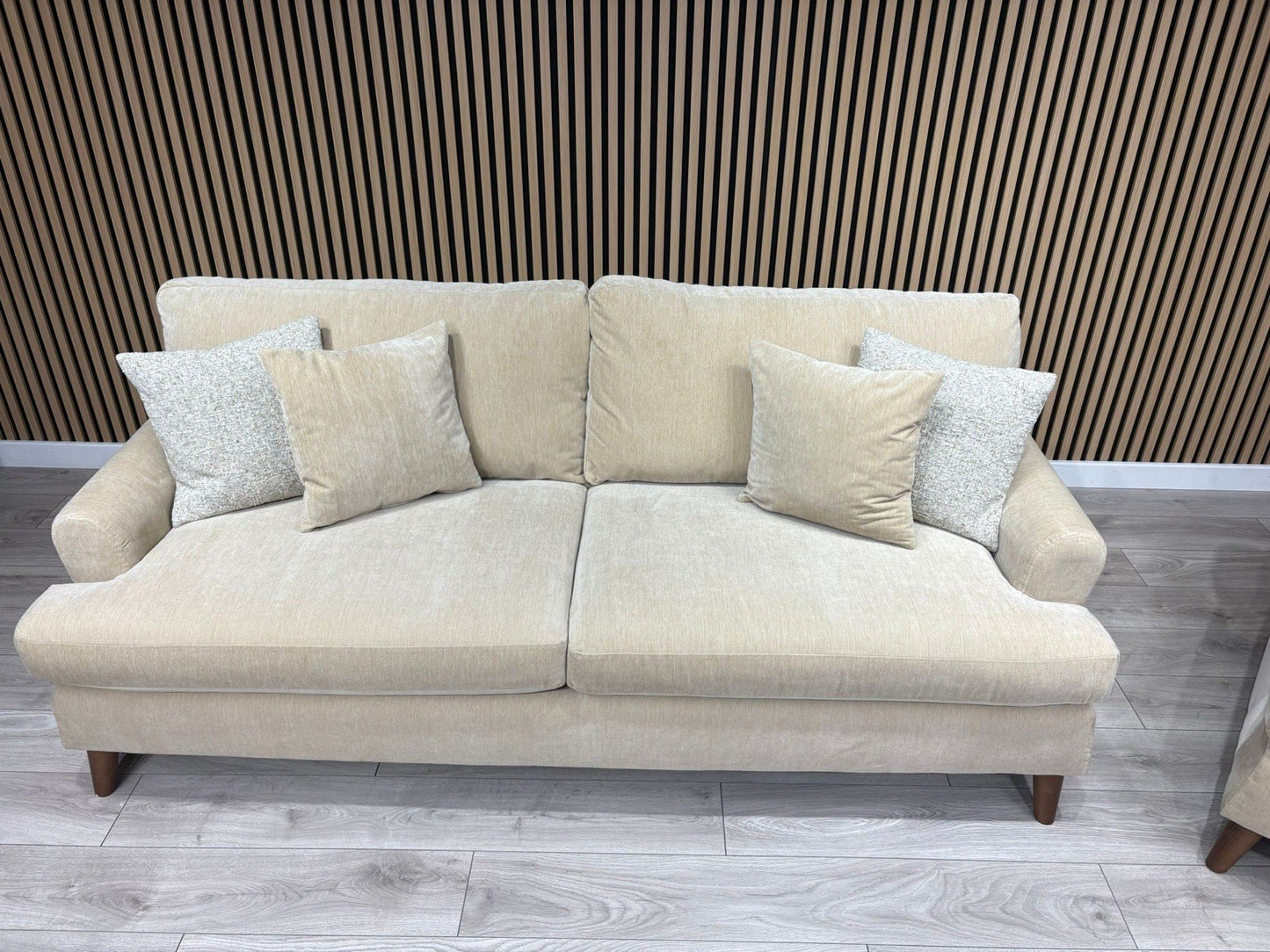 Furniture Village JACKSON Fabric Velvet 4 Seater Sofa + Armchair - RRP £1,840