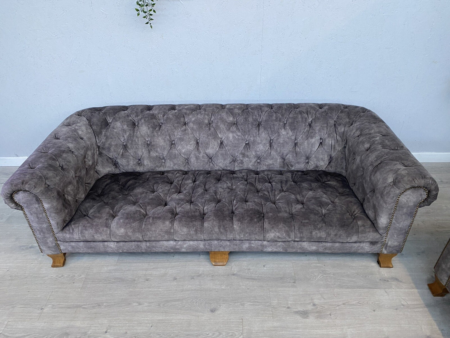Alexander & James VIVIENNE Fabric Chesterfield 4 Seater Sofa + Snuggler Armchair