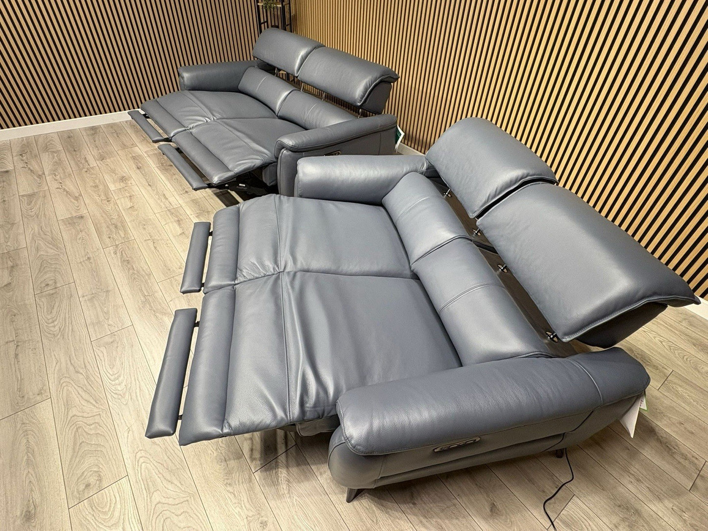 Furniture Village JUDE Style Leather 3 + 2 Seater Power Sofa Set - RRP £4,690