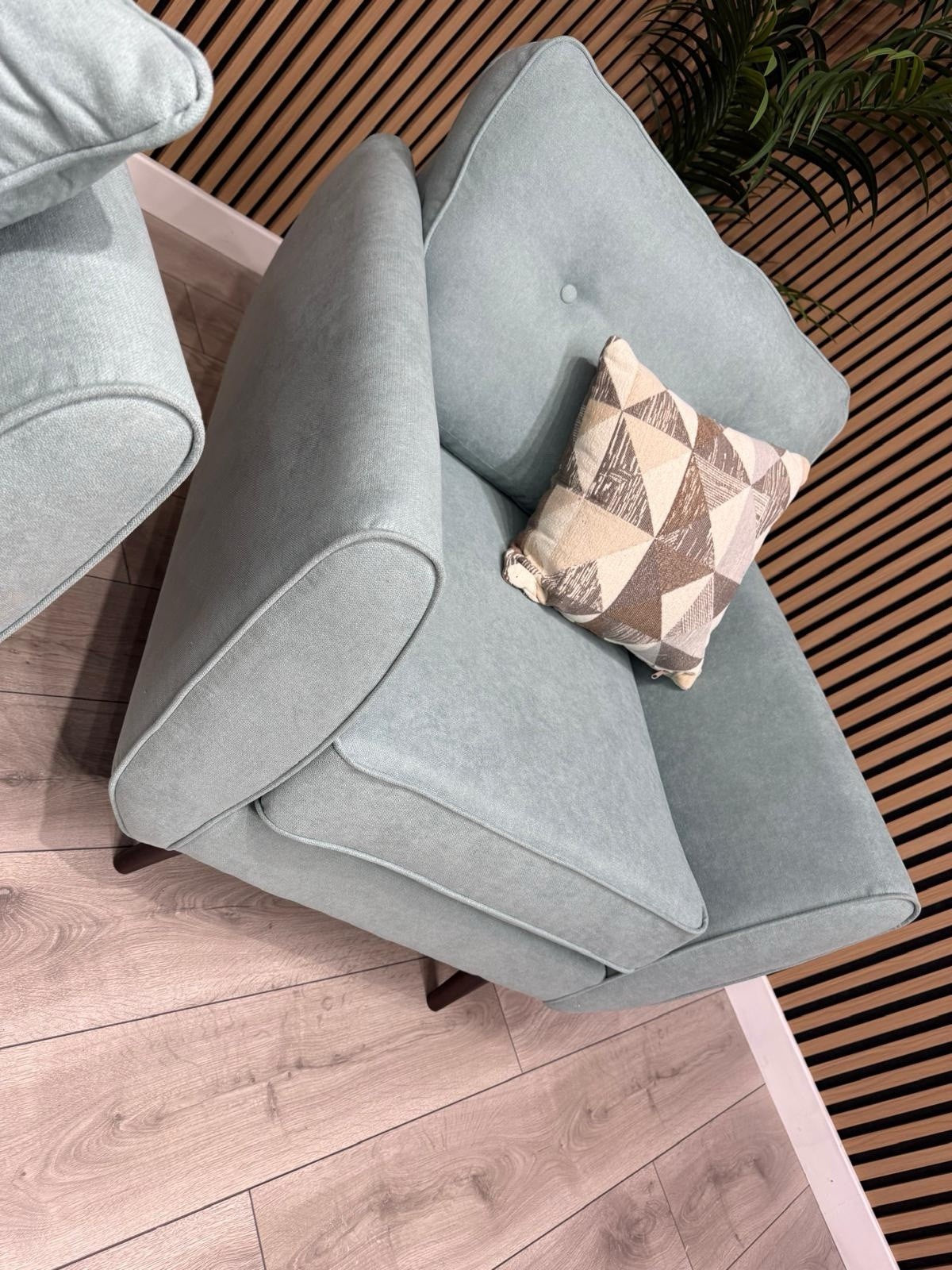 DFS - Zinc 3 Seater & Chair Fabric Seater Sofa Set RRP £1799