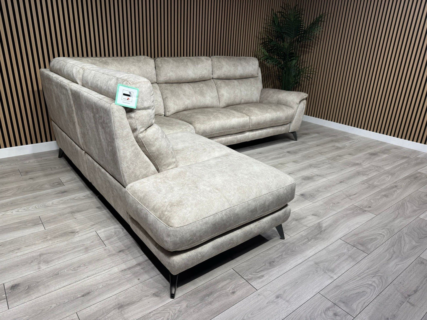 Furniture Village CONTEMPO Fabric LHF Open End Chaise Corner Sofa - RRP £2,295