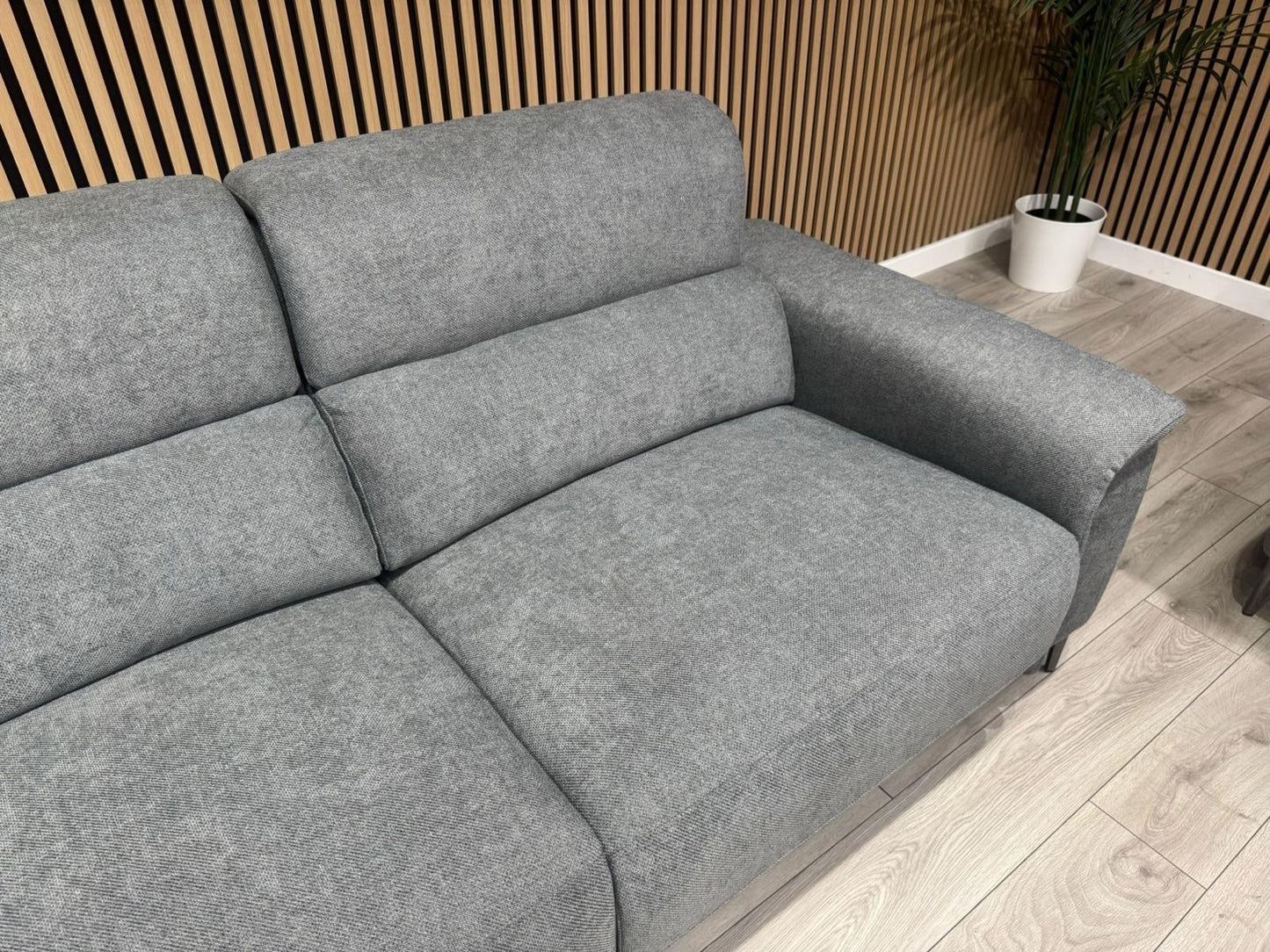 DFS Sample - SAN MATEO Style Fabric 3 + 2 Seater Power Sofa Set - RRP £3,098