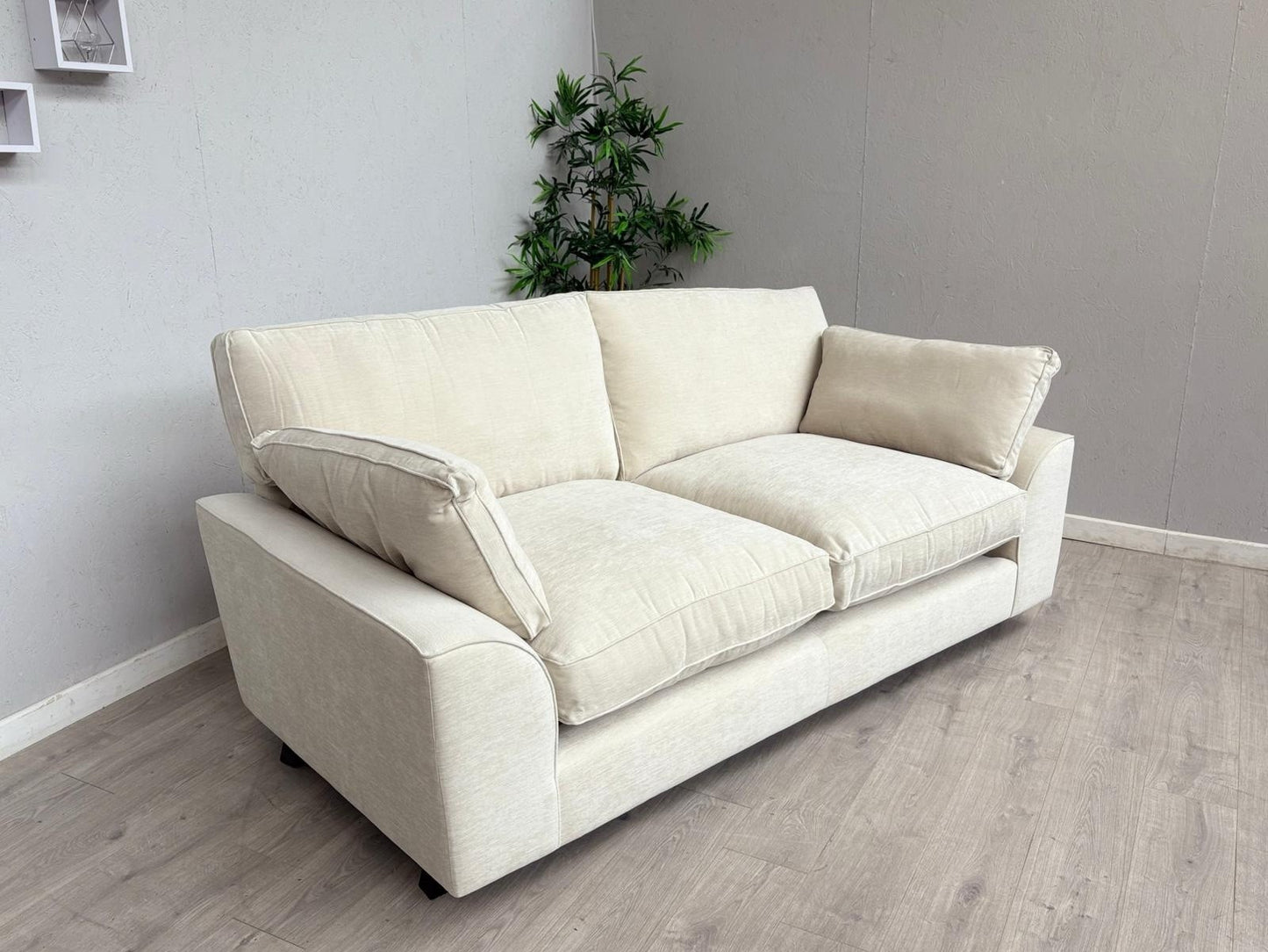 NEXT - STAMFORD Large 3 Seater Grand Sit Sofa, Fine Chenille Oyster - RRP £1,450