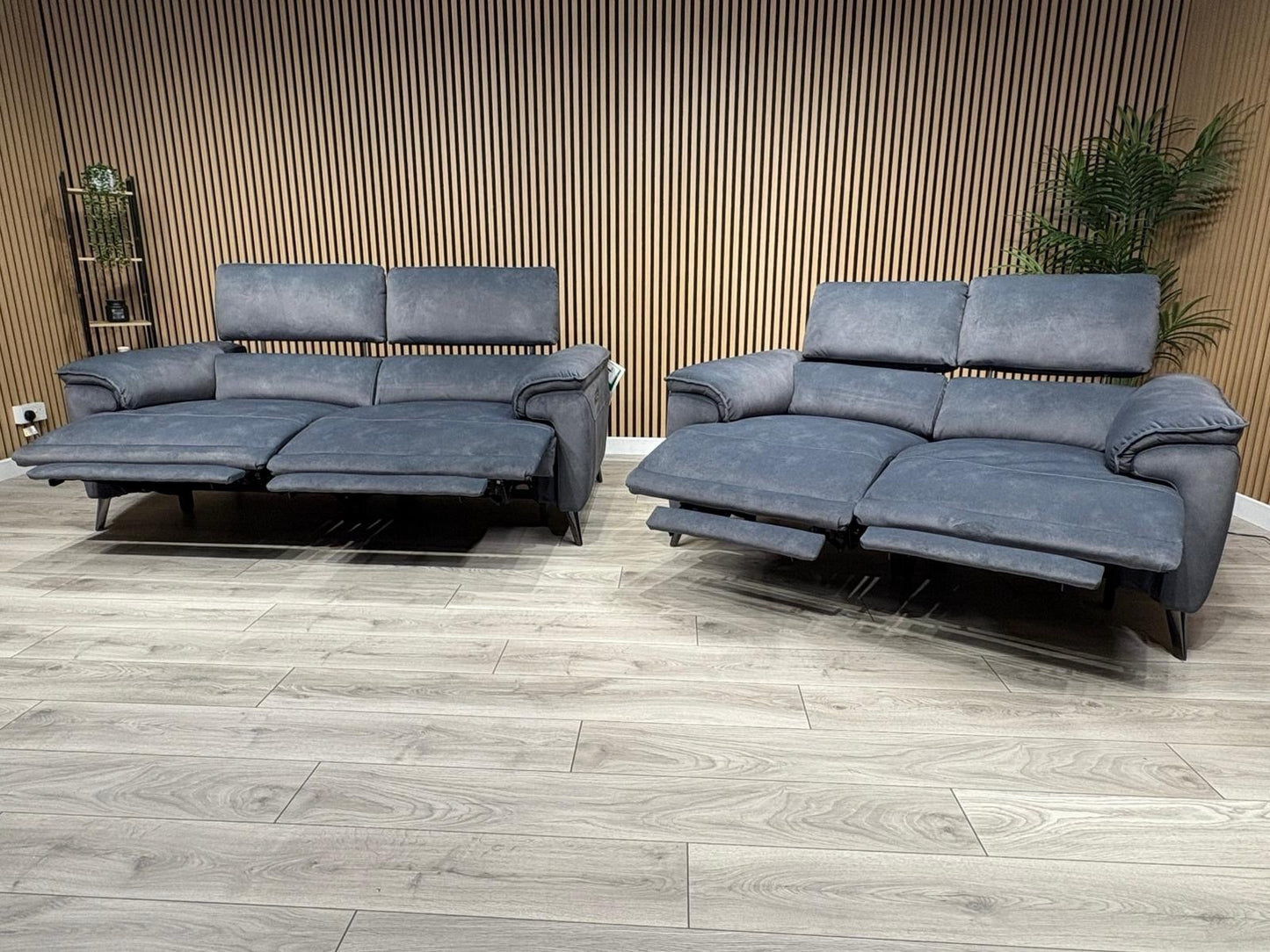 Furniture Village MOET Style Fabric 3 + 2 Seater Power Sofa Set - RRP £3,890