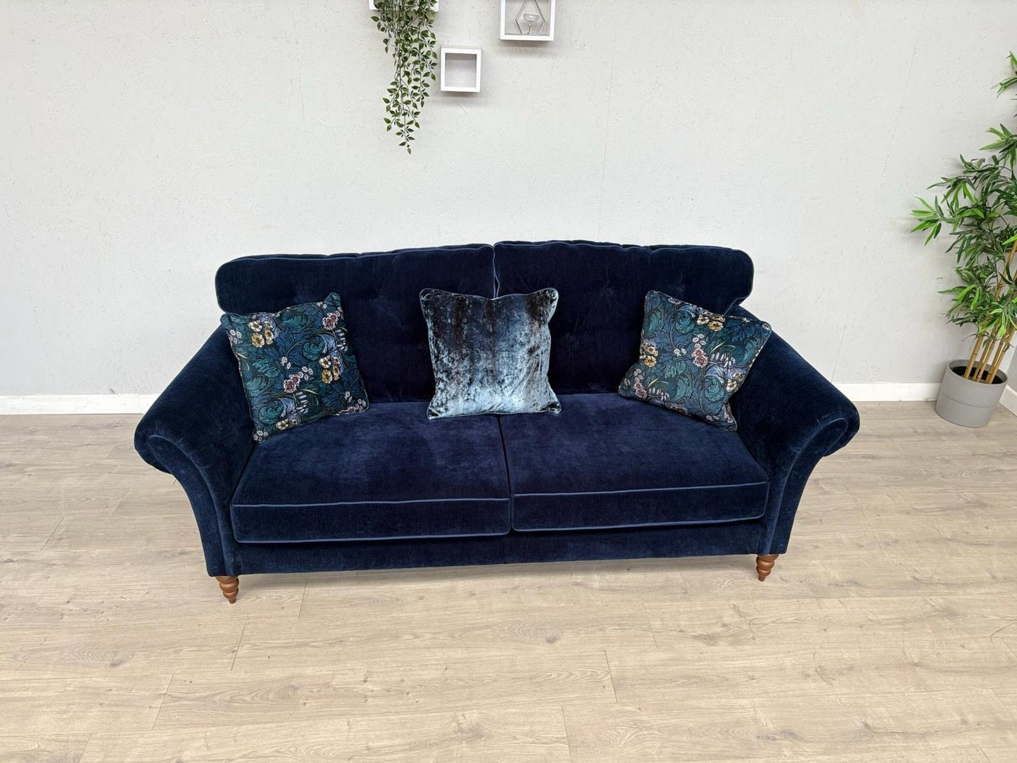 John Lewis Westbridge Large Fabric 3 Seater Sofa, Dark Blue- RRP £2,995